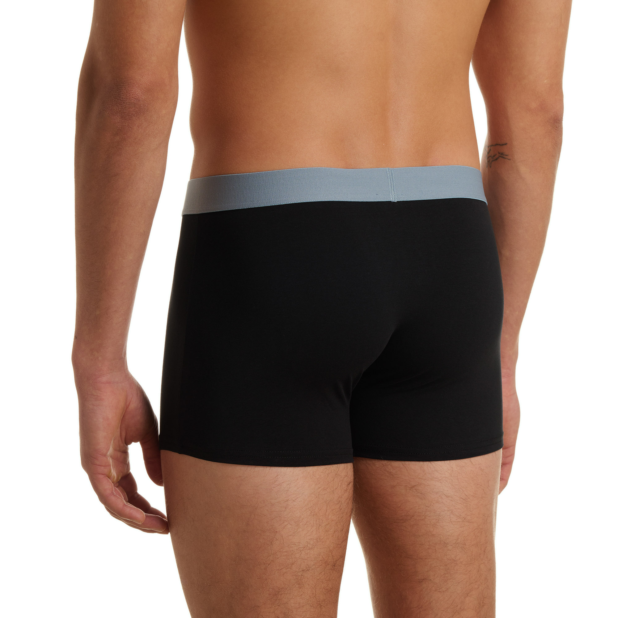 Boxer, Shorts, Schwarz, Grauer Bund, Herrenunterwäsche