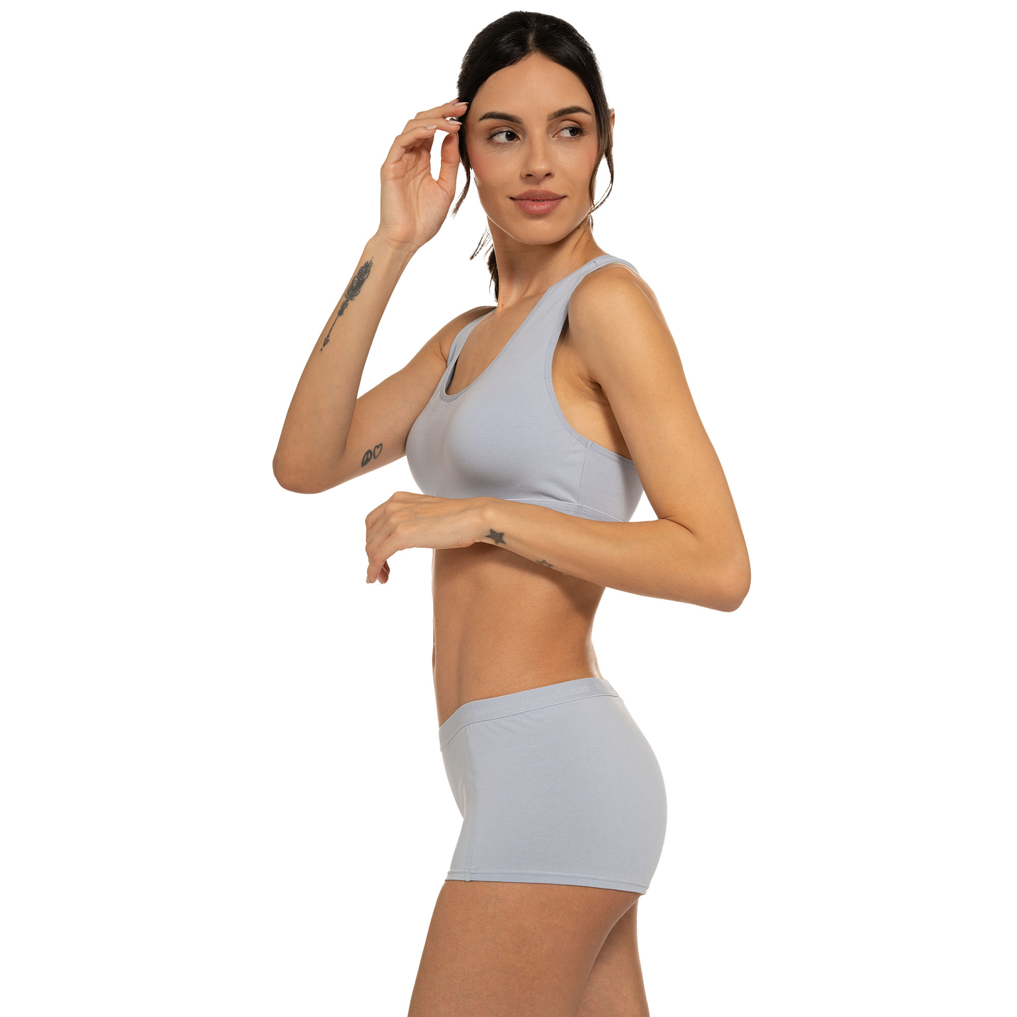 Sport-BH, BH ohne Bügel, Shorts, Loungewear, Stoff cotton blend