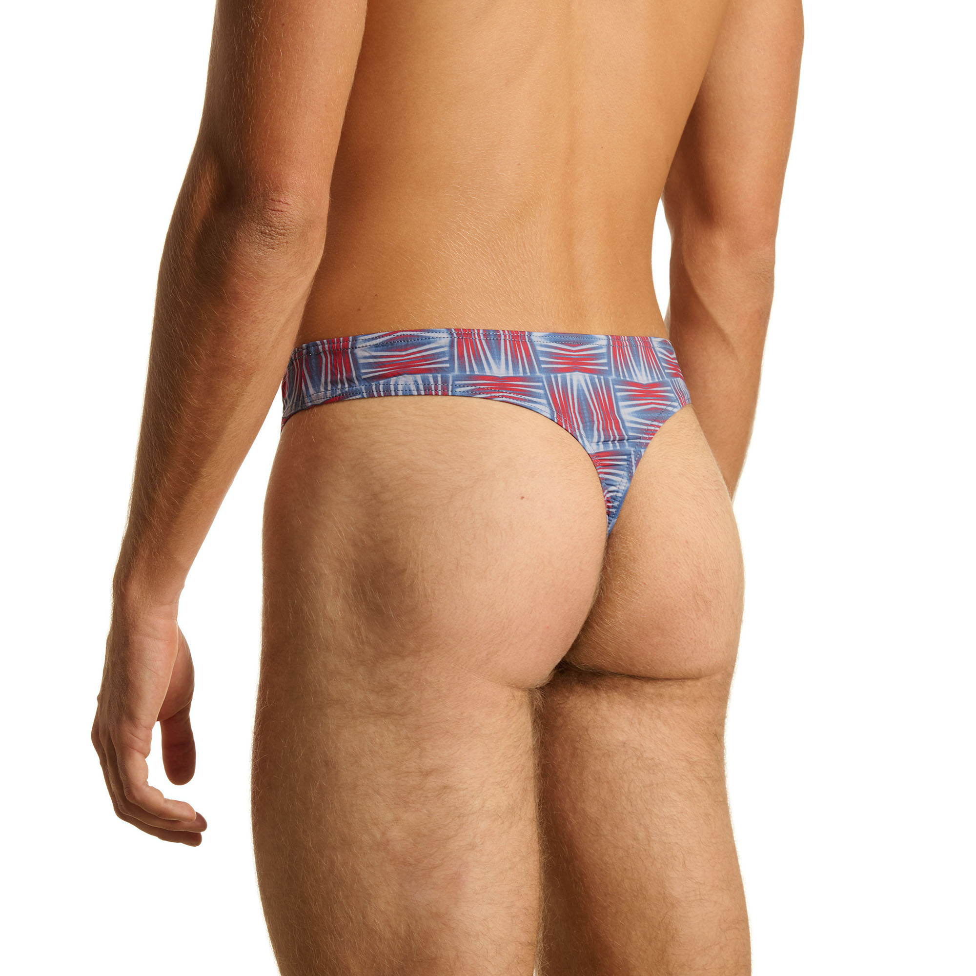 Badehose, Slip, Patterned, Blau, Herren