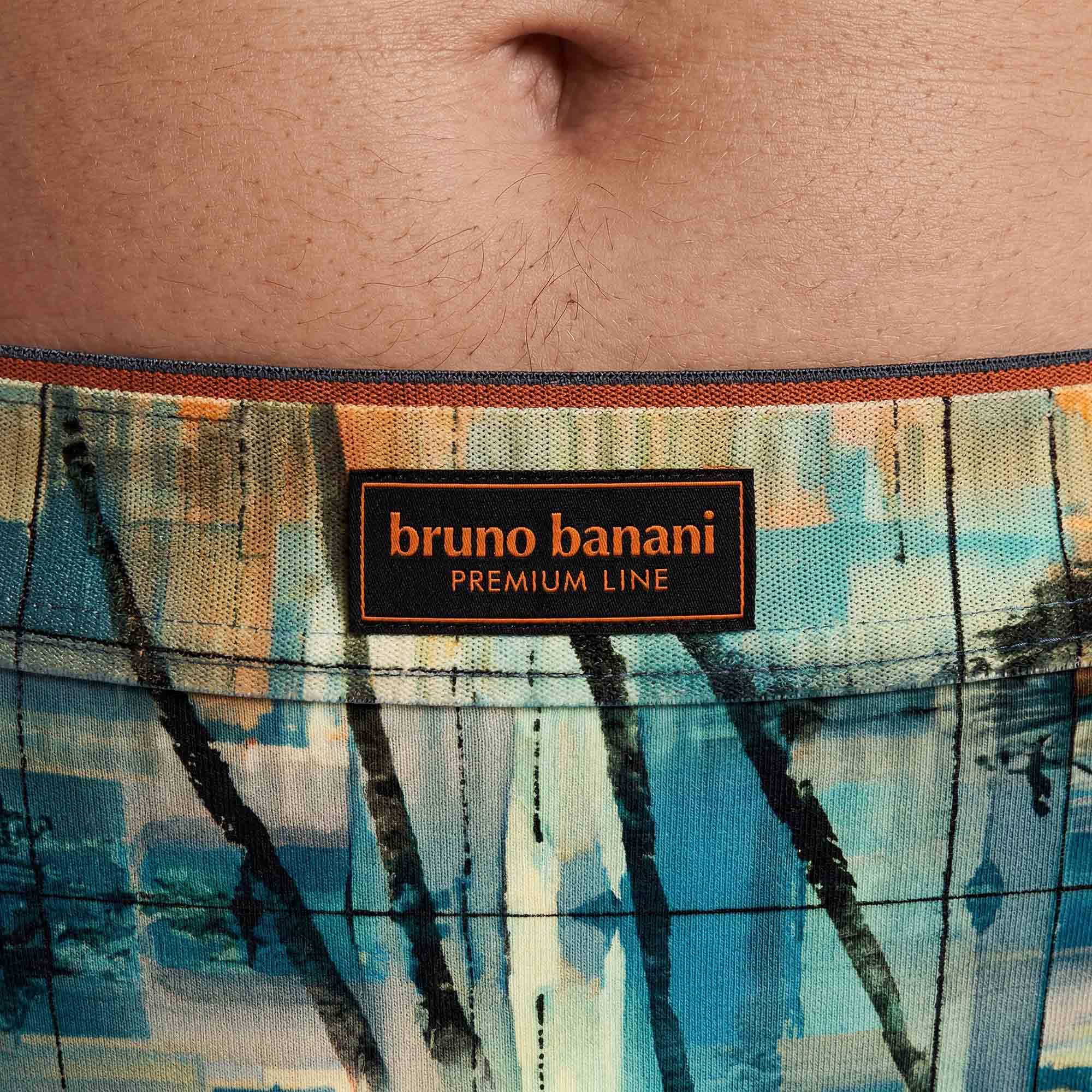Herrenunterwäsche, Boxershorts, Abstraktes Muster, Türkis, Elastischer Bund