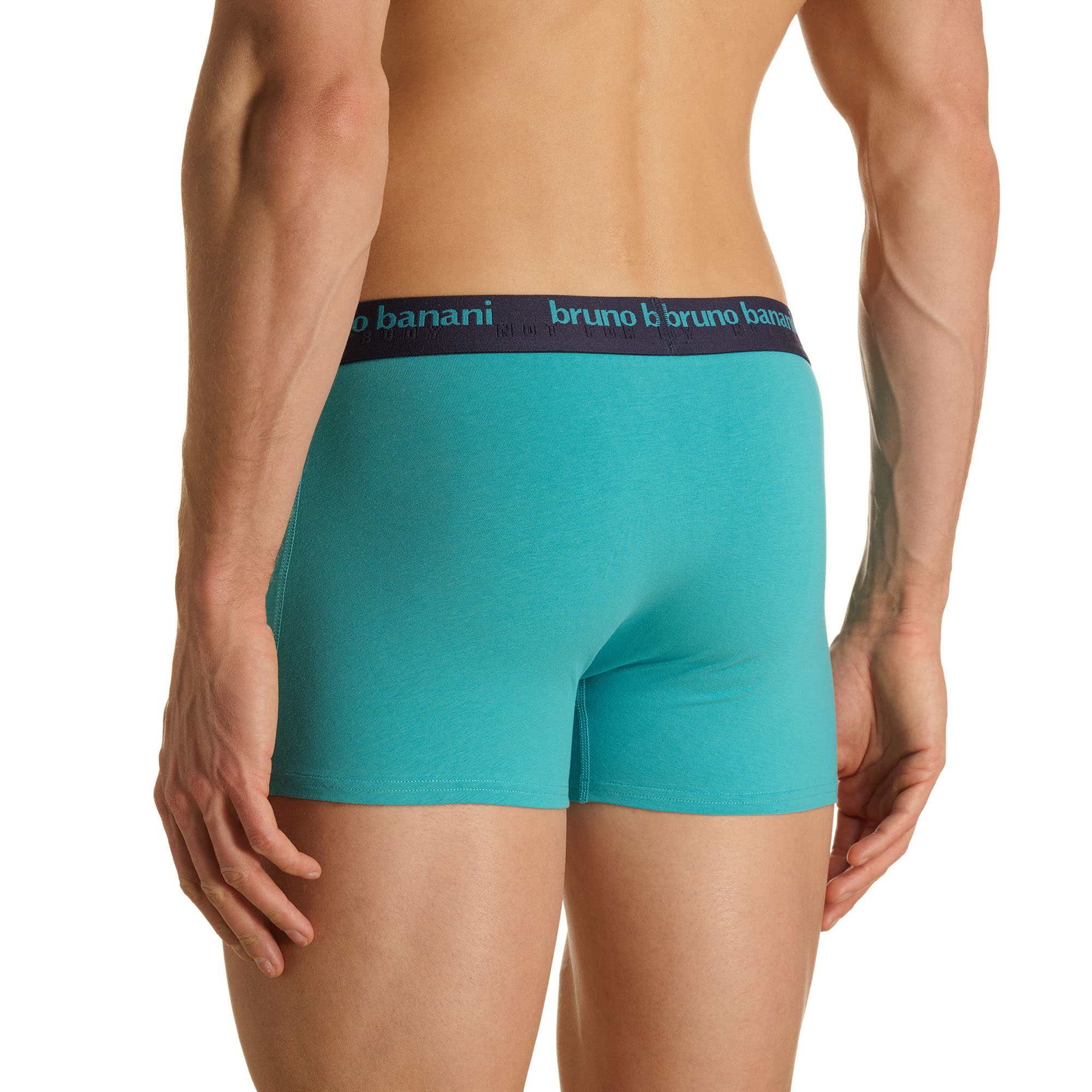 boxer, Boxershorts, Türkis, Elastischer Bund, Markenaufdruck am Bund