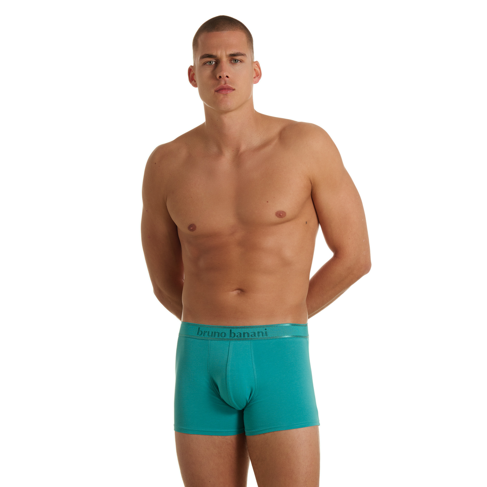 Männerunterhose, Boxer, Baumwollunterwäsche, Teal, enge Passform