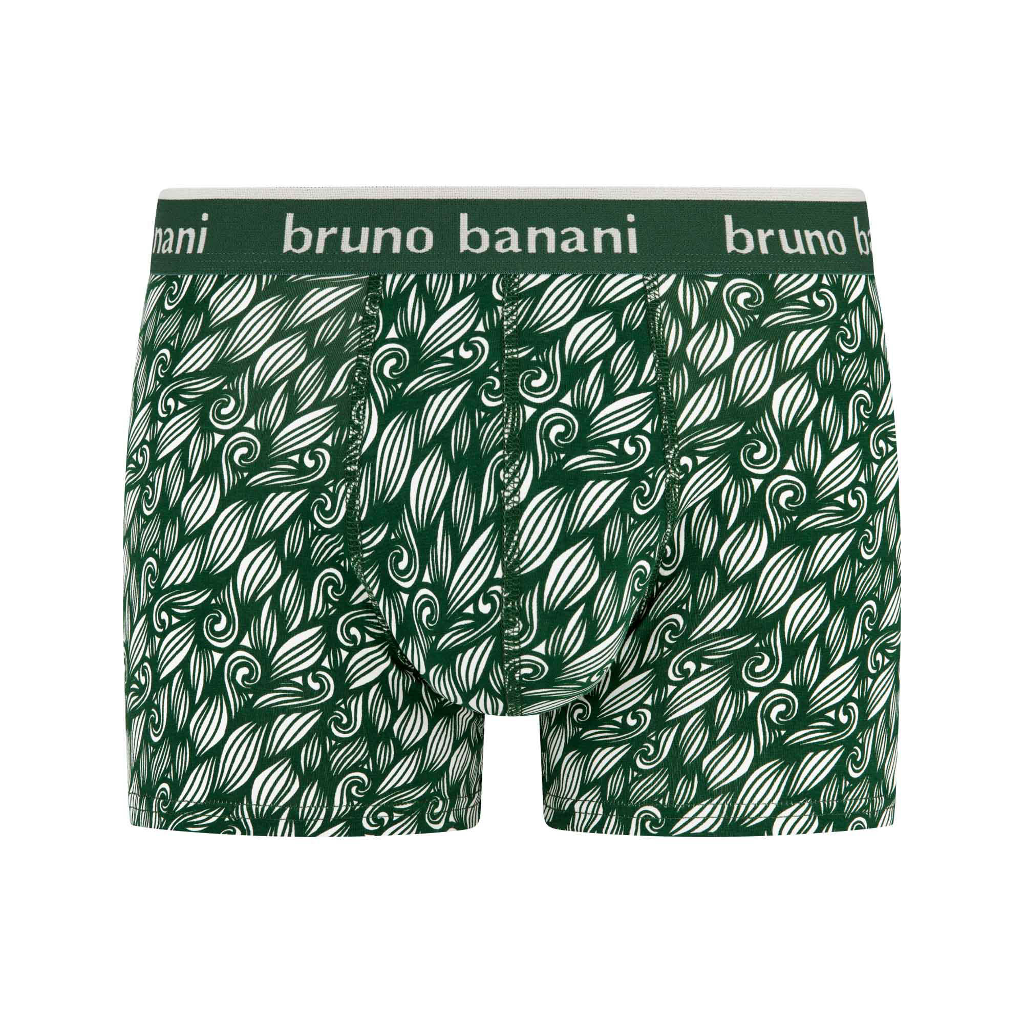 Boxerhosen, Gemustert, Grün, Elastischer Bund, Unterwäsche