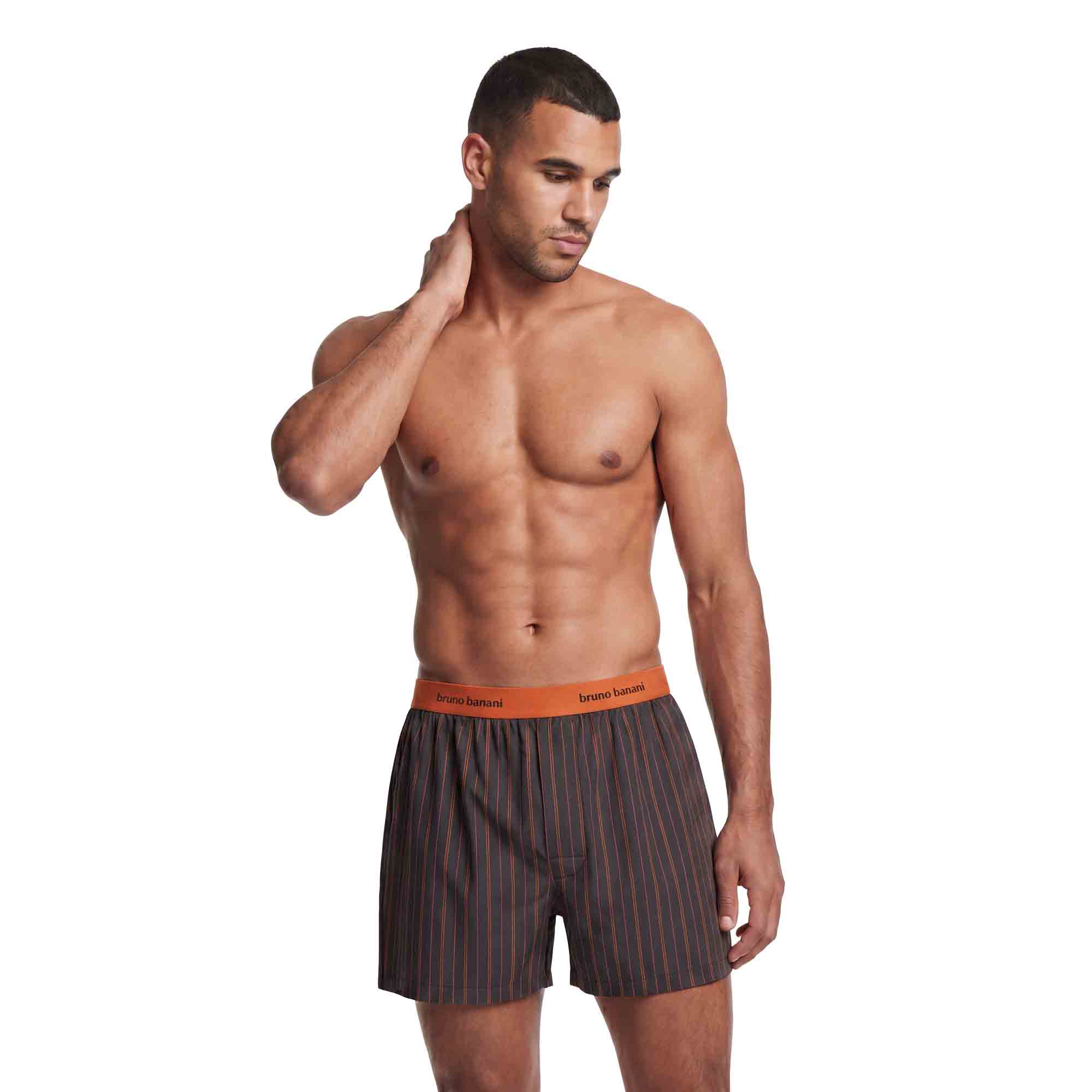 Herren-Boxershorts, Webstoff, Dunkelgrau, Nadelstreifen, Elastischer Bund, Herren-Boxershorts, Webstoff, Dunkelgrau, Nadelstreifen, Elastischer Bund, Herren-Boxershorts, Webstoff, Dunkelgrau, Nadelstreifen, Elastischer Bund