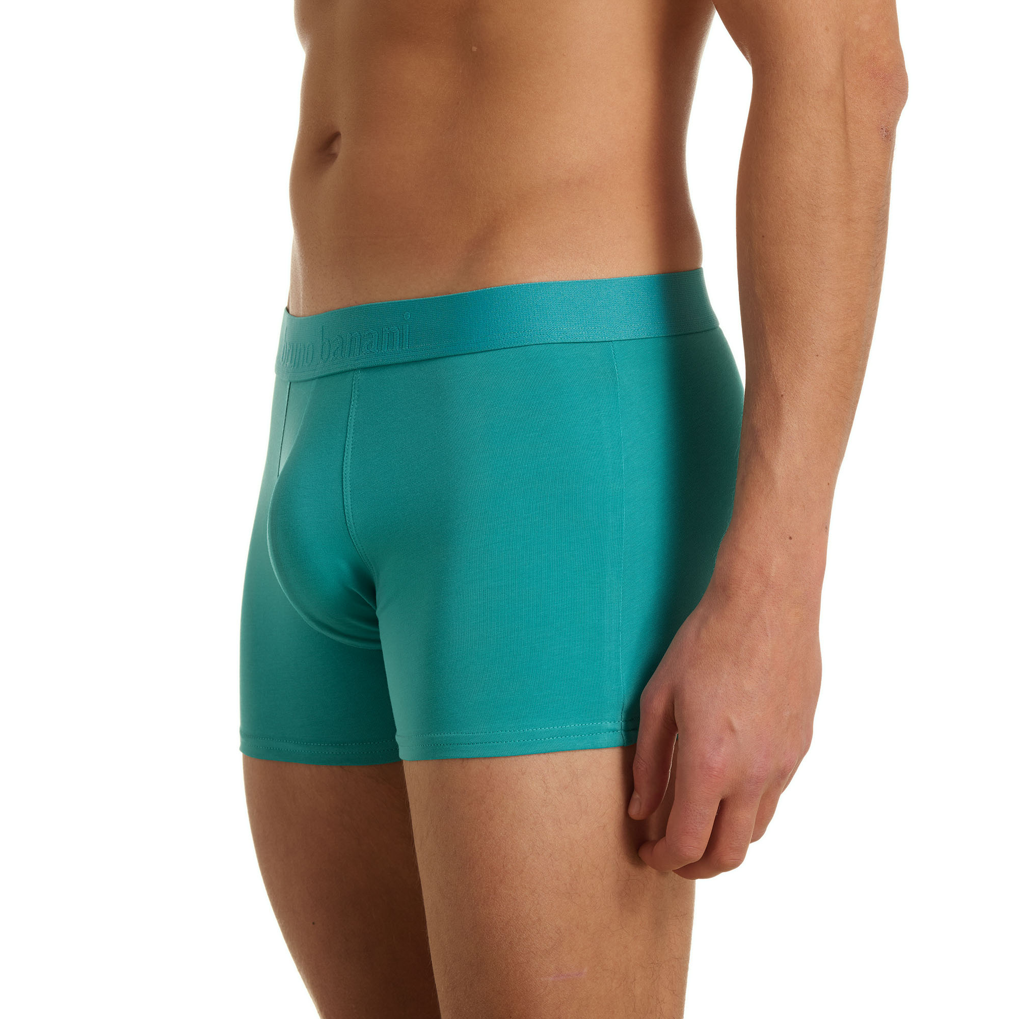 Boxer, Shorts, Teal, Elastischer Bund, Uni-Farbe