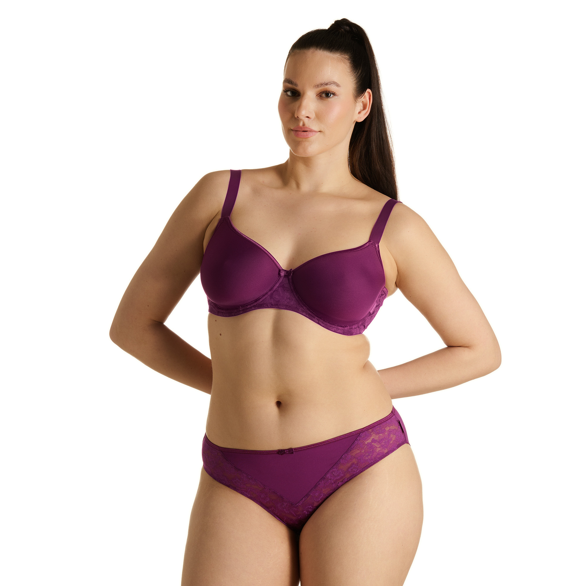 BH, Spitze, Lila, Unterwäsche, Lingerie