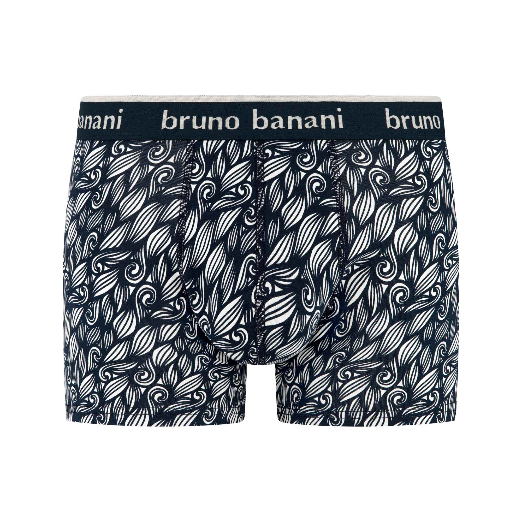 Boxer, Unterwäsche, Muster, Navy, Elastischer Bund