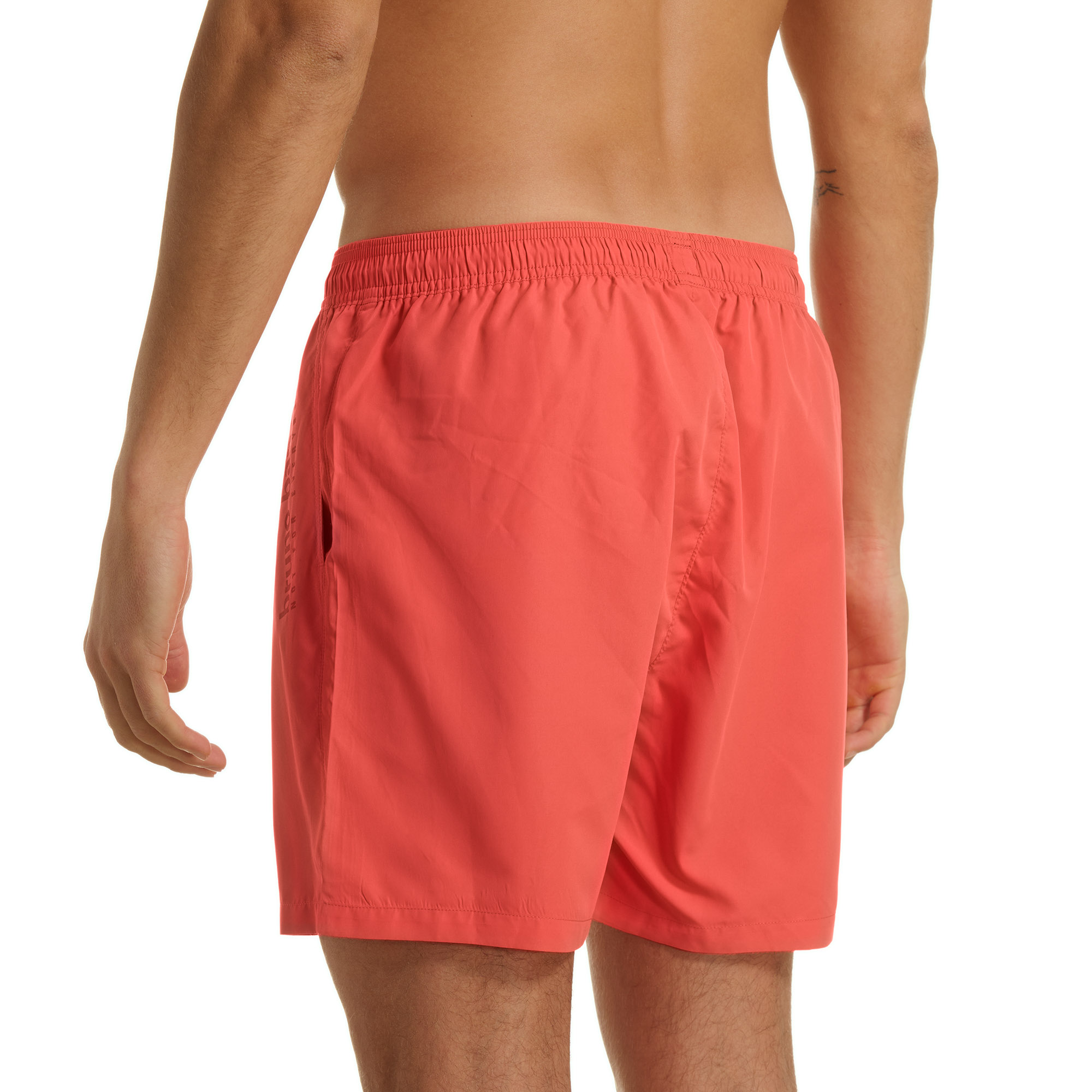 Schwimmshorts, Joggingshorts, Rotes Short, Elastischer Bund, Seitentaschen
