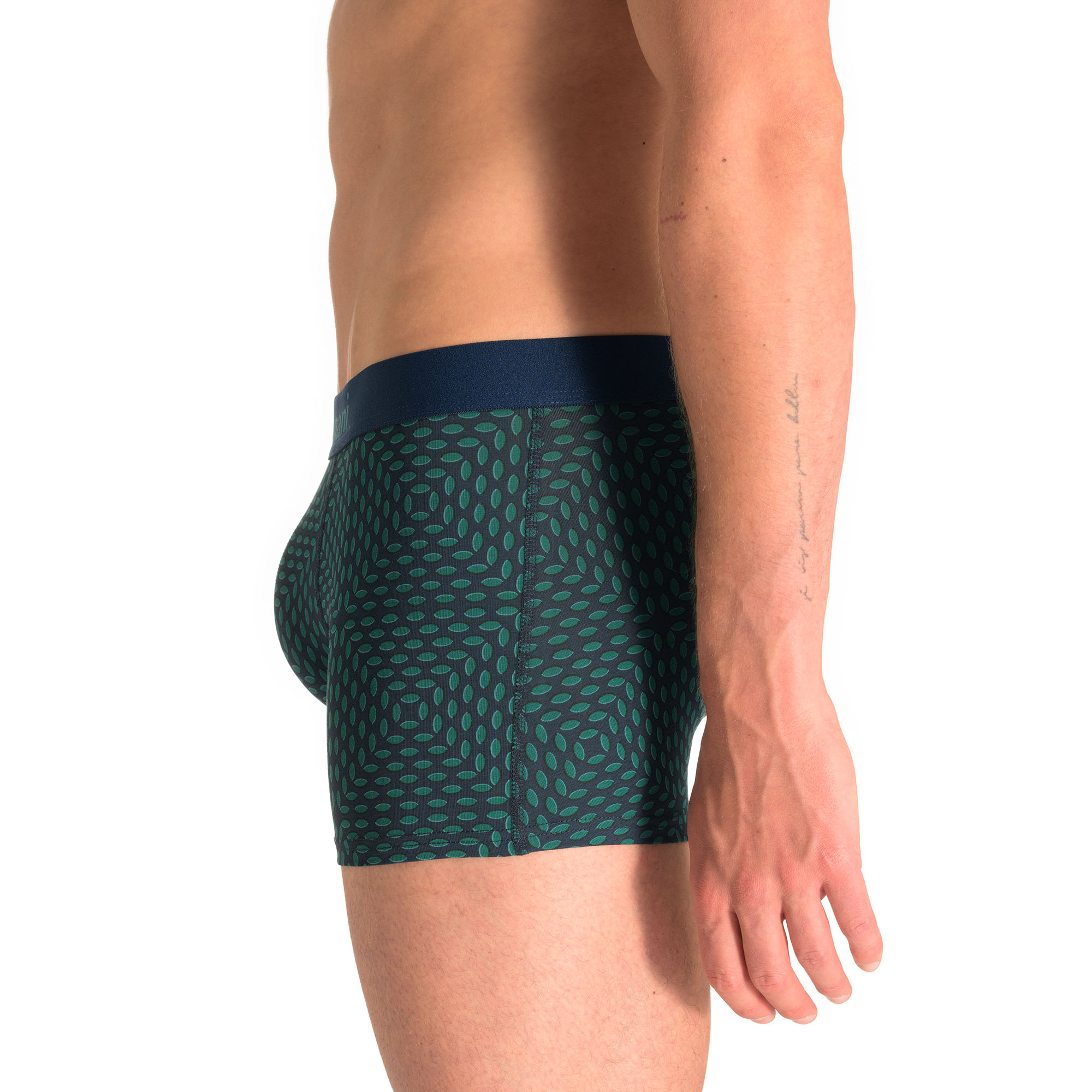 Boxer, Muster, Grün, Mesh, Unterhose