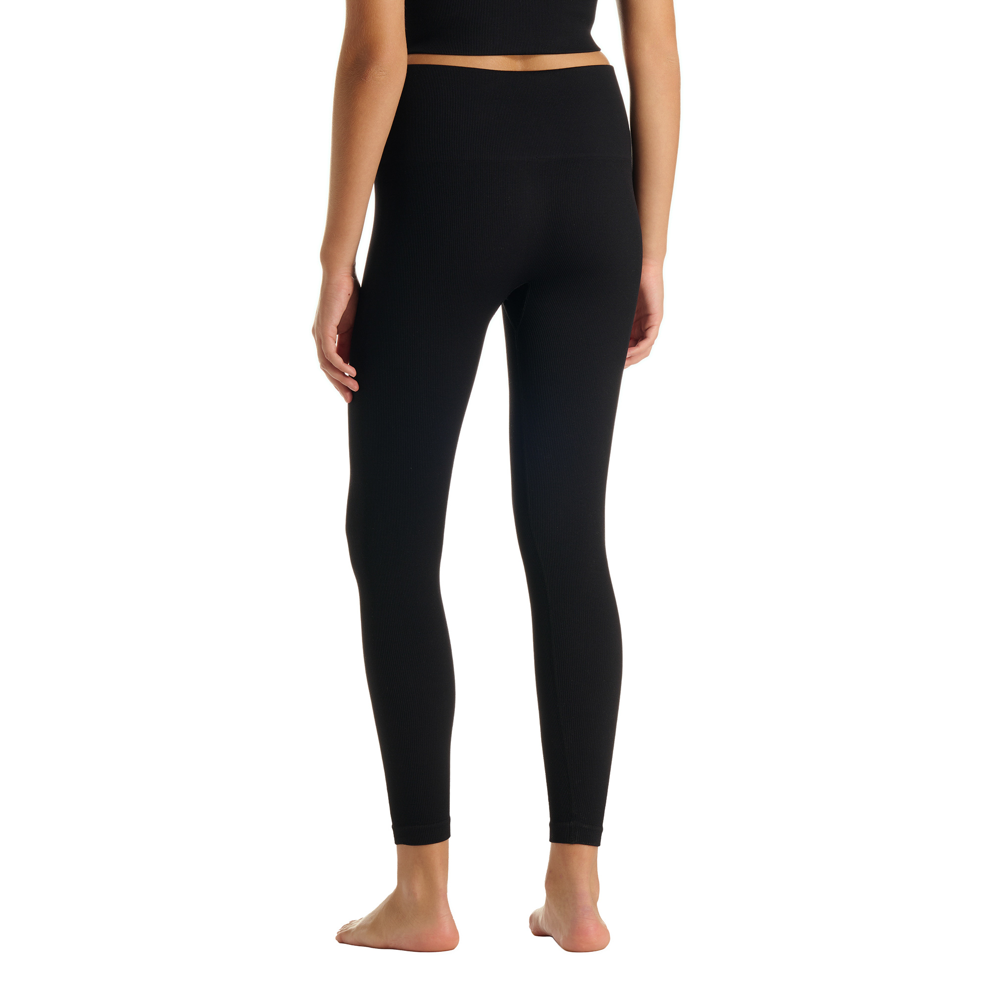 Leggings, Schwarz, Slim fit, Hoher Bund, Dehnbare Stoffe
