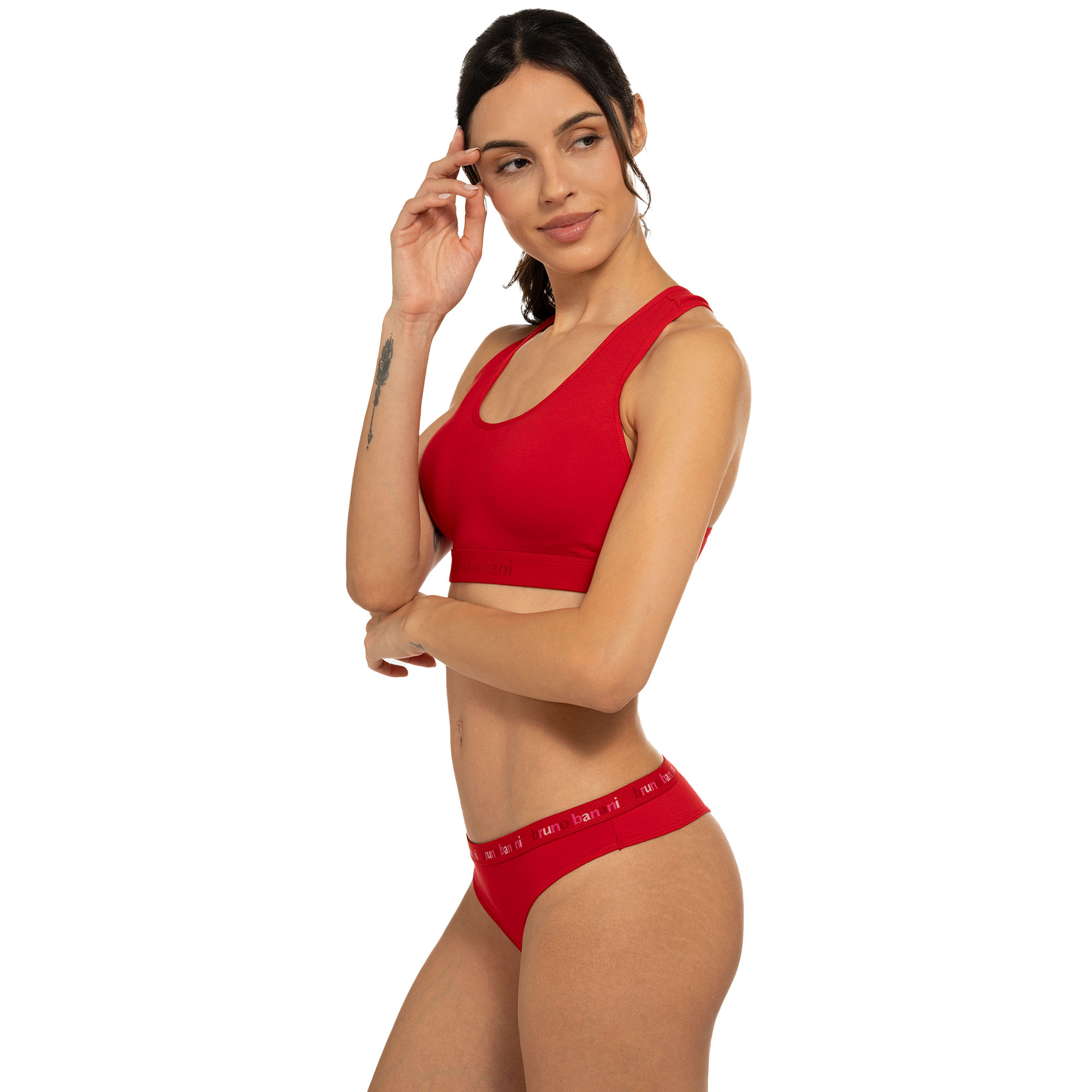 Sport-BH, Rotes Set, Unterwäsche, Bhs-Top, Rote Unterwäsche