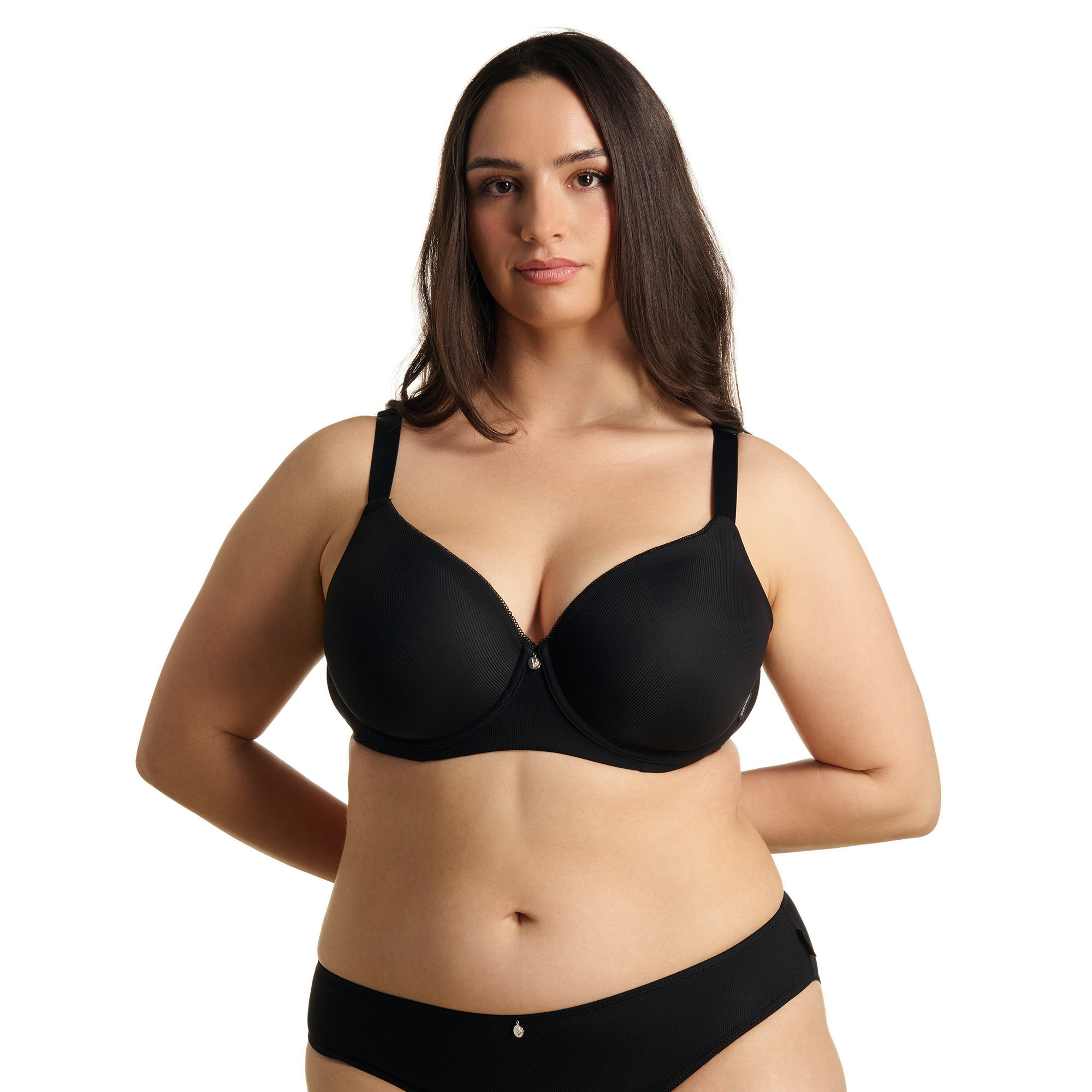 BH-BH, schwarz, träger, Unterwäsche, plus-size