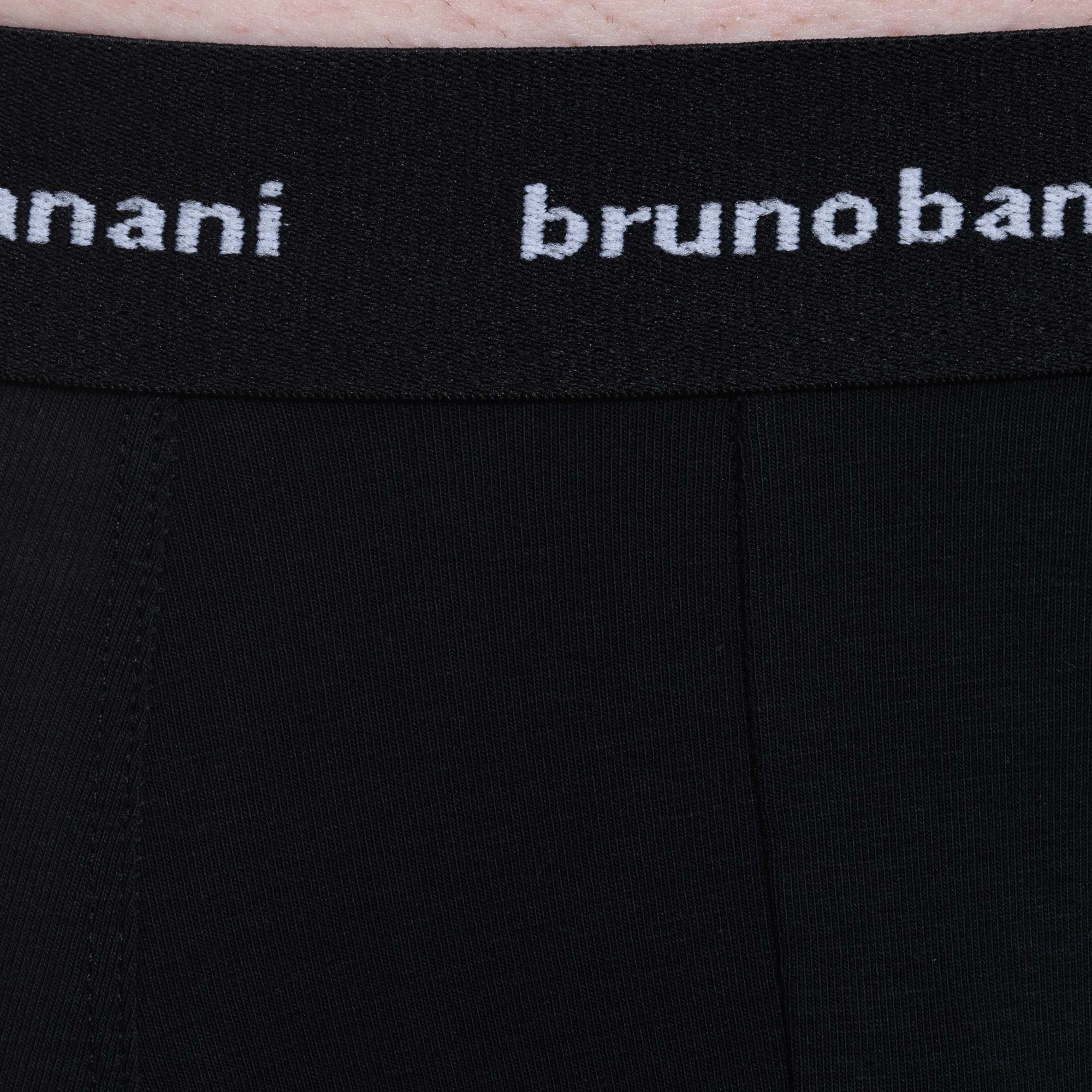 schwarz, elastischer Bund, brunoband, glänzendes Gewebe?, Markenband am Bund