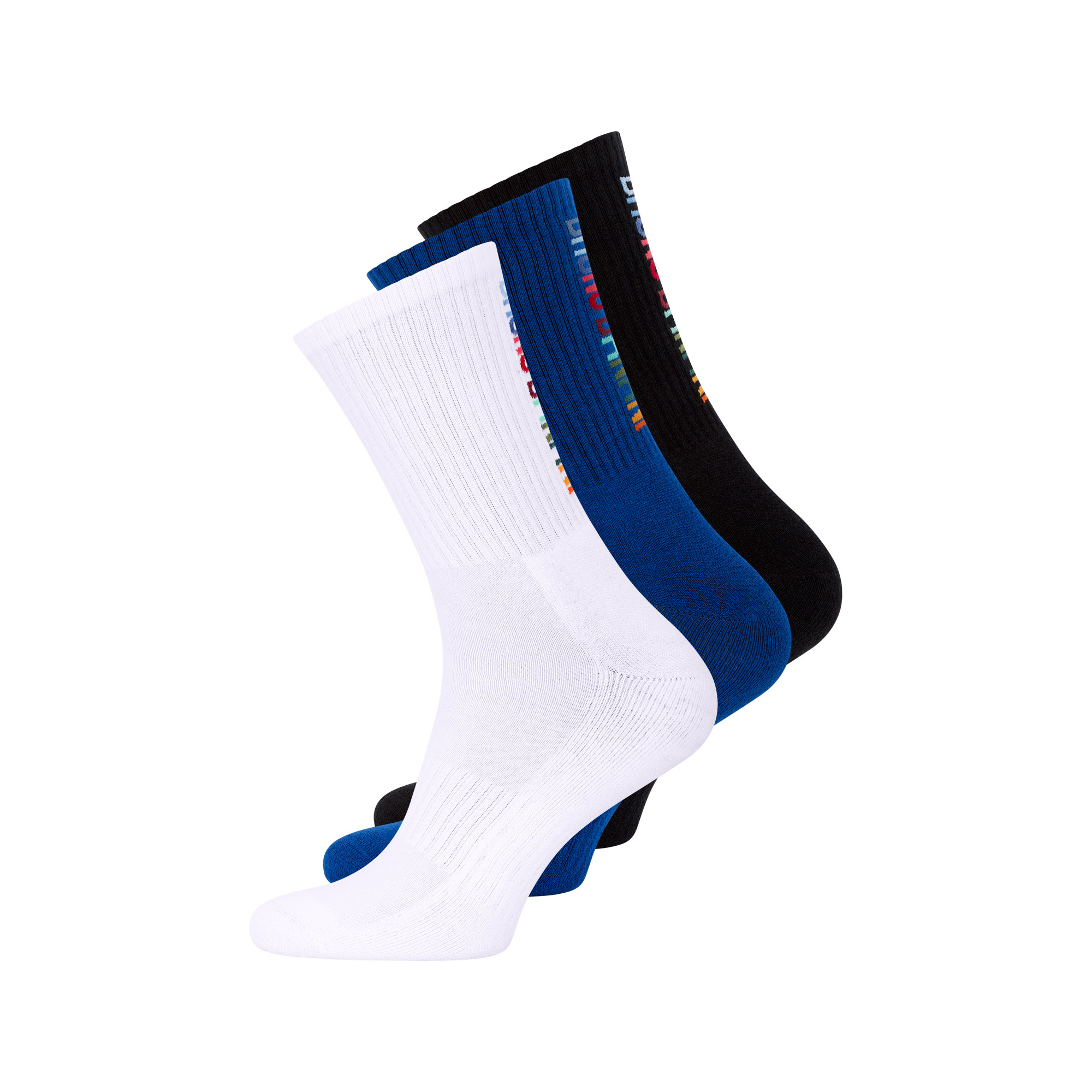 Socken, Crew-Socken, Körperweite, mehrfarbig, Rippenstruktur