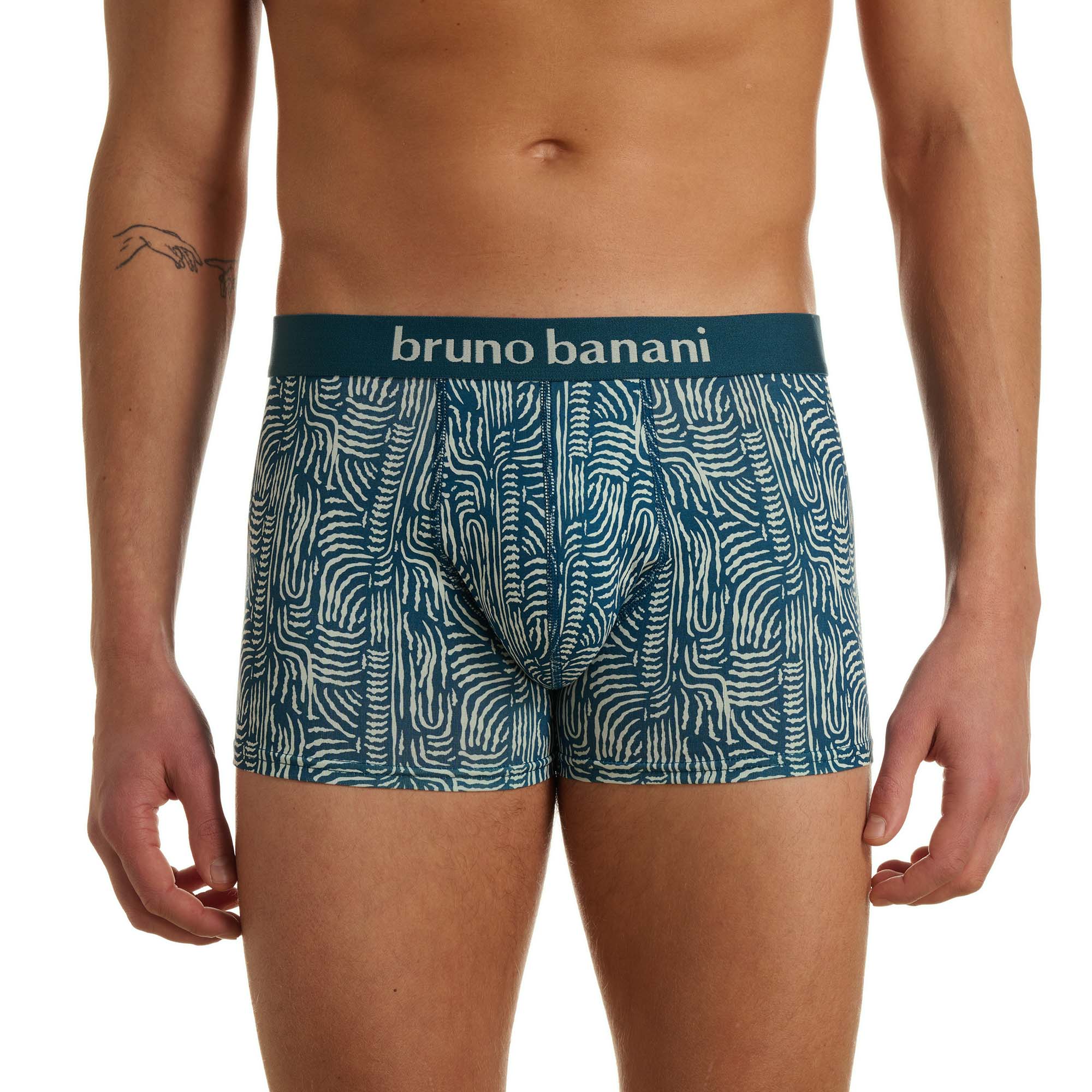 Boxer, Muster, Mitternachtblau, Elastischer Bund, Bruno Banani