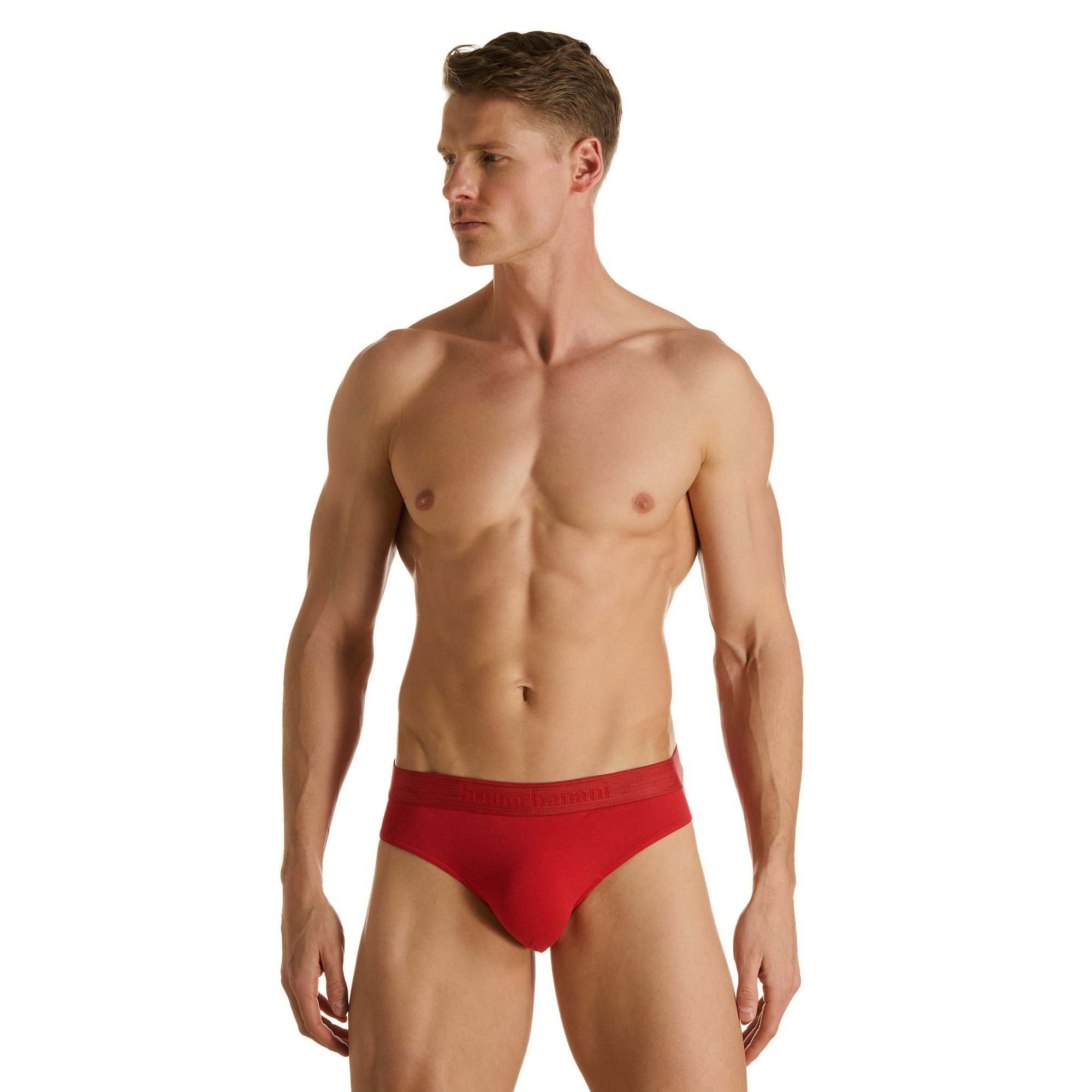 Herrenunterhose, Slips, Rot, Baumwolle, Slim Fit