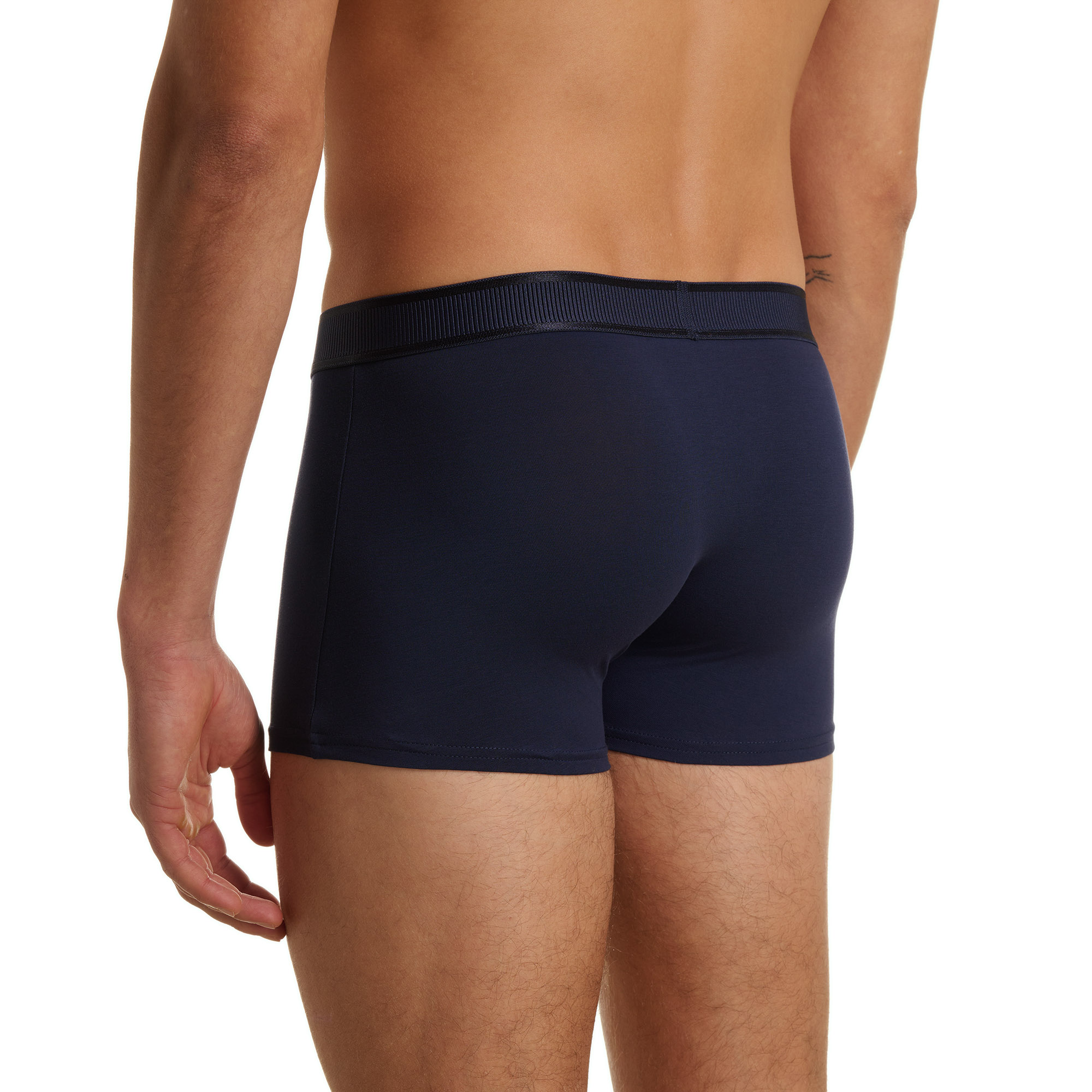 Boxershorts, Navy Farbe, Stretchmaterial, Mittlere Länge, Elastischer Bund