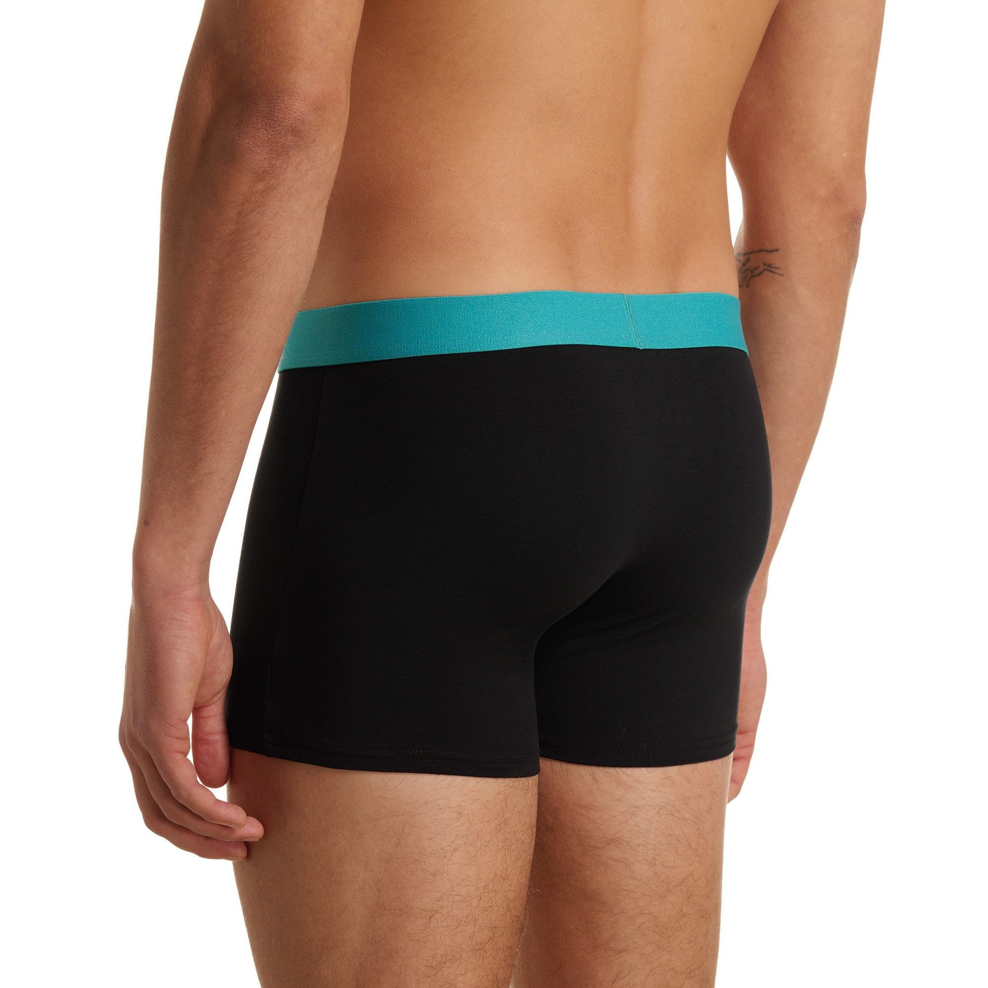 hosen, boxer, schwarz, türkisbund, herren