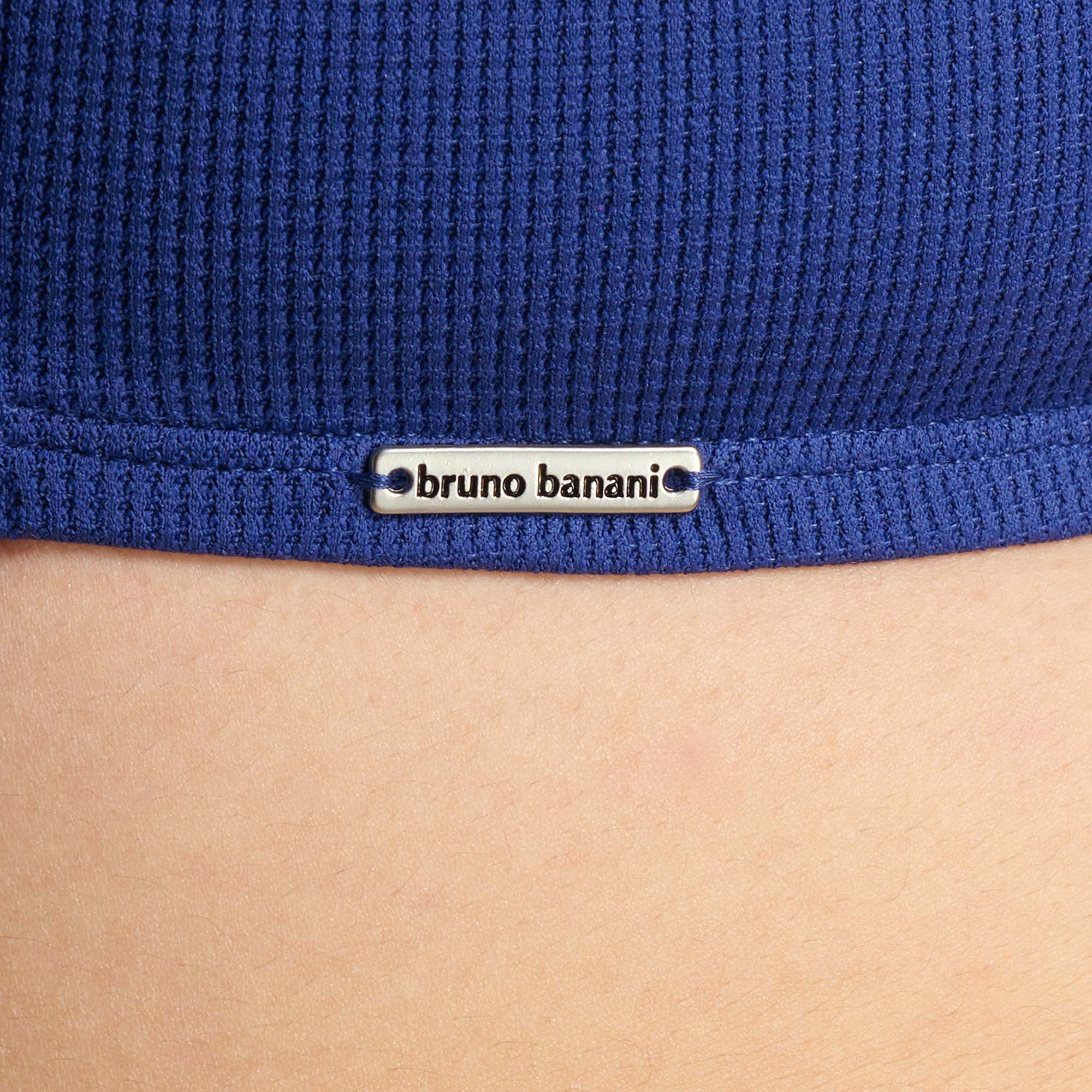 tshirt, knit, blau, logo-tag, markenetikett