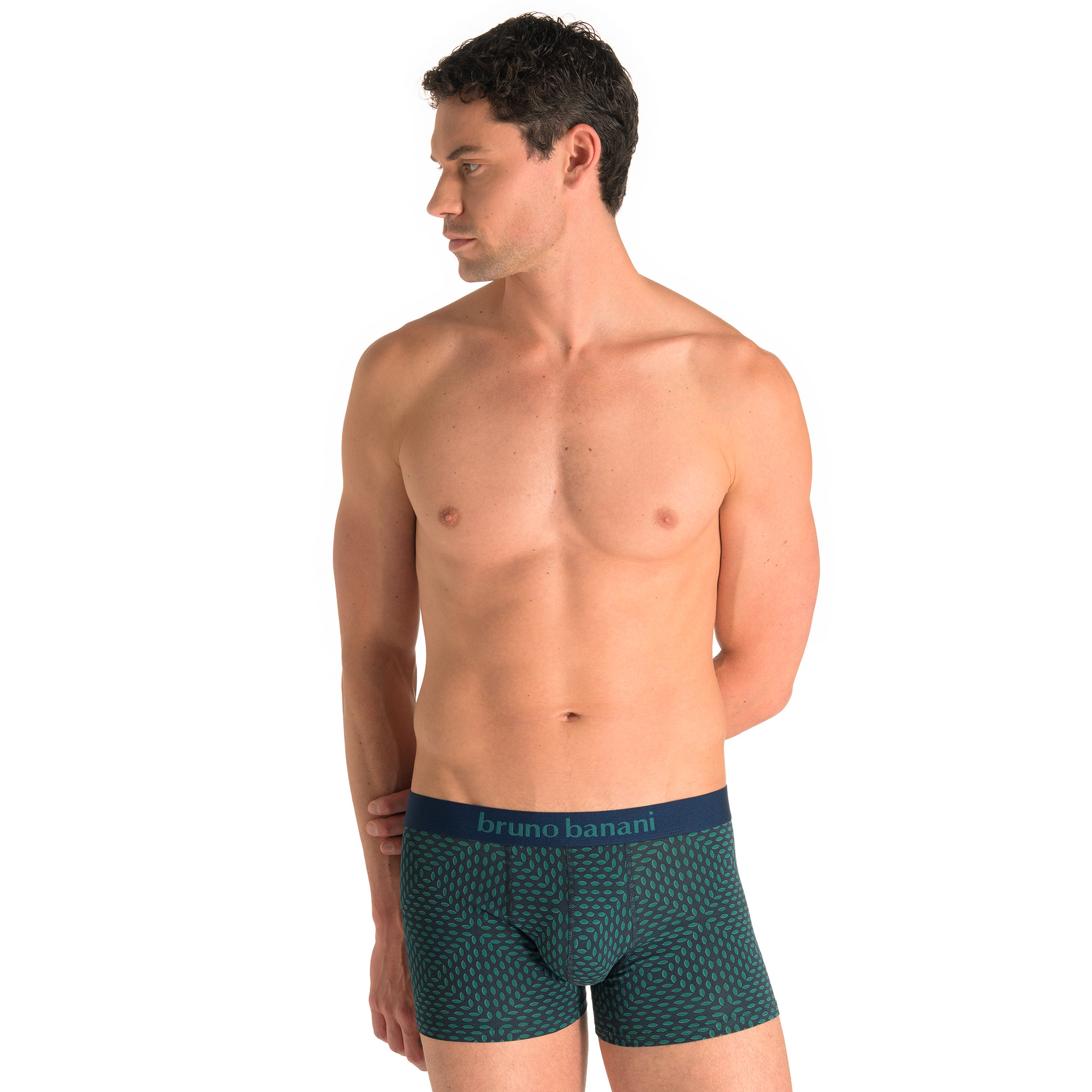 boxer shorts,  Unterwäsche,  teal pattern,  elastischer Bund,  schlanker Schnitt