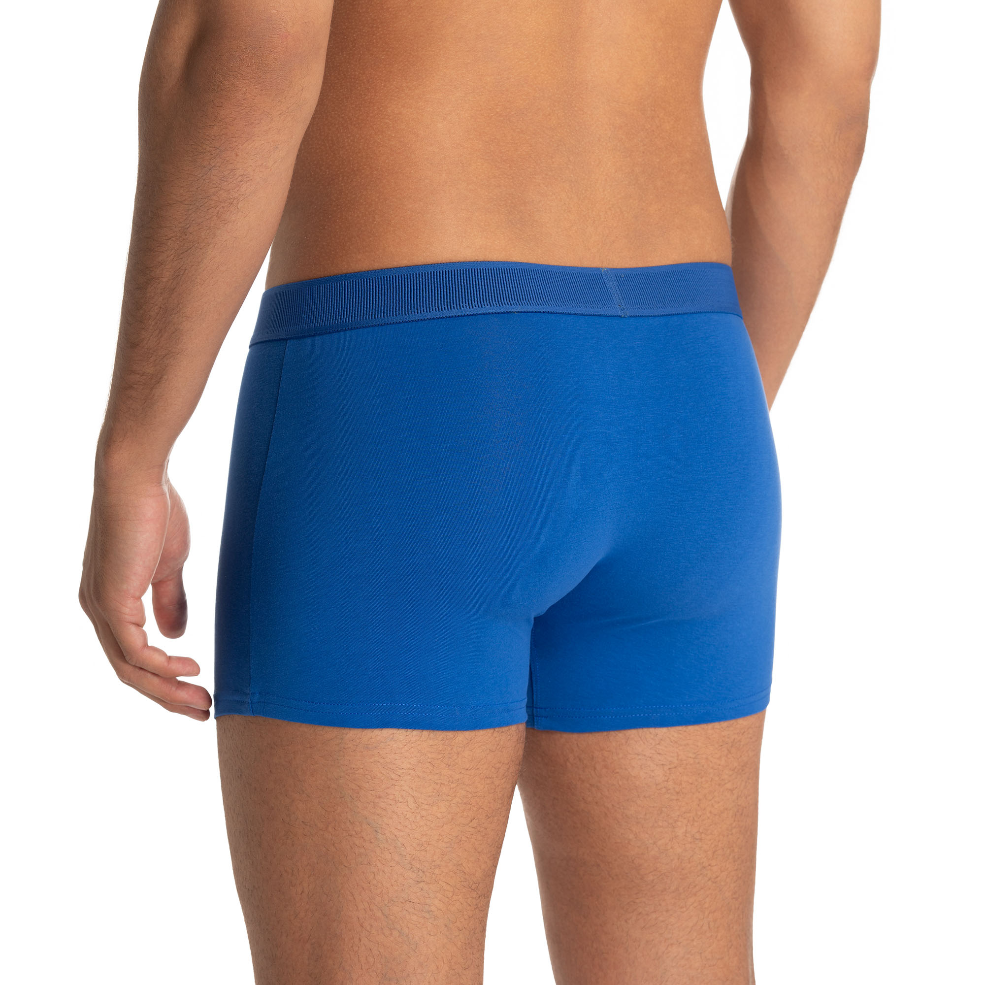 Unterwäsche, Boxer, Kurz, Blau, Körpernah