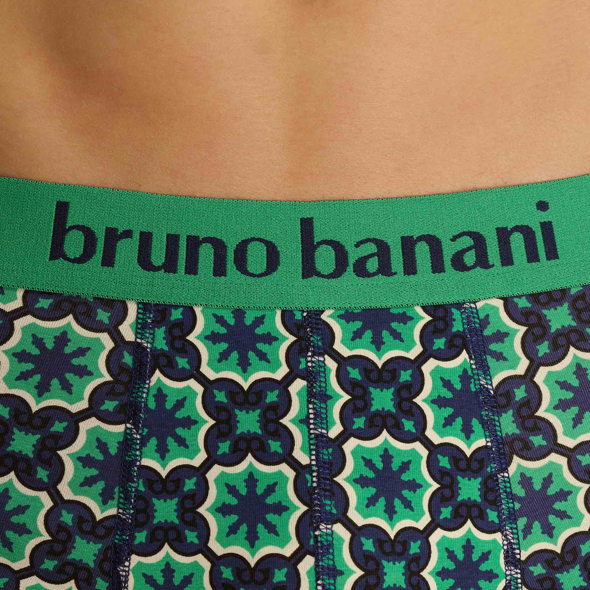 boxer, unterwäsche, muster, grüner bund, bruno banani