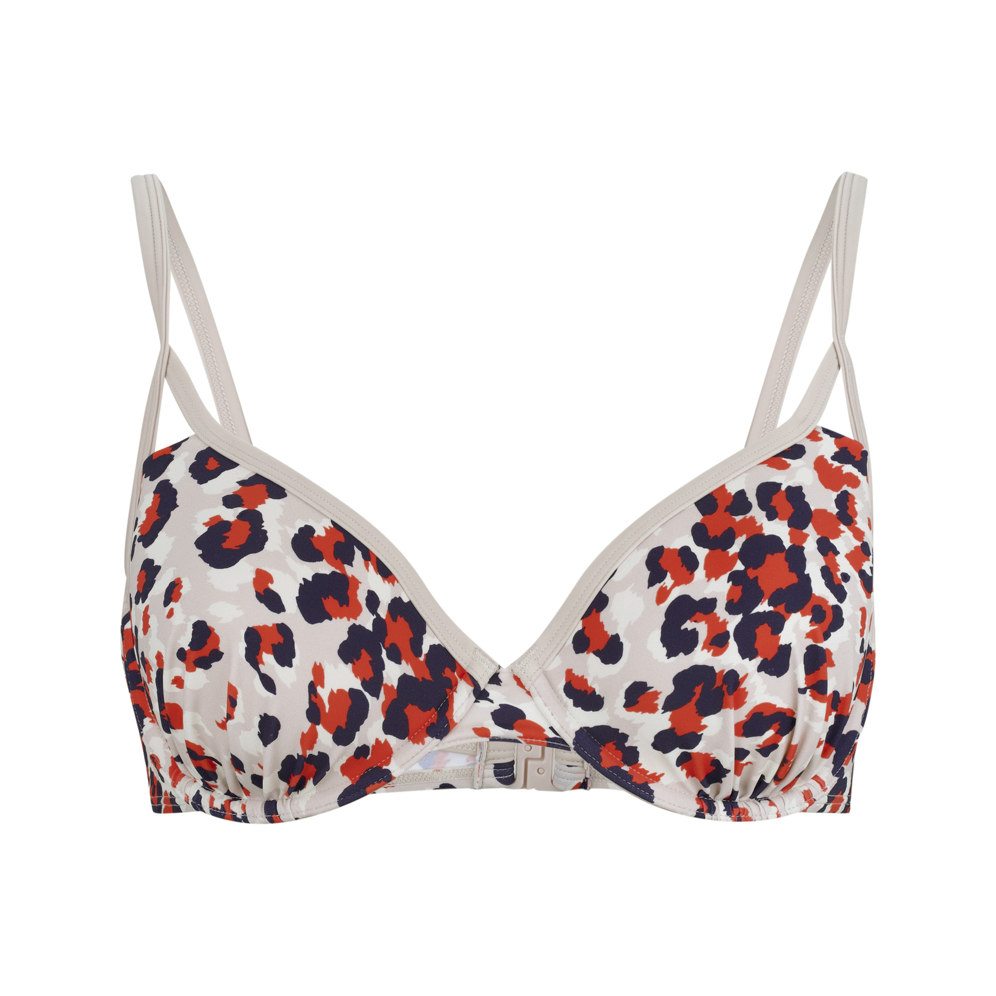 BH-Top, Damen-Bikini, Leopard-Print, Mehrfachträger, Schnitt-BH