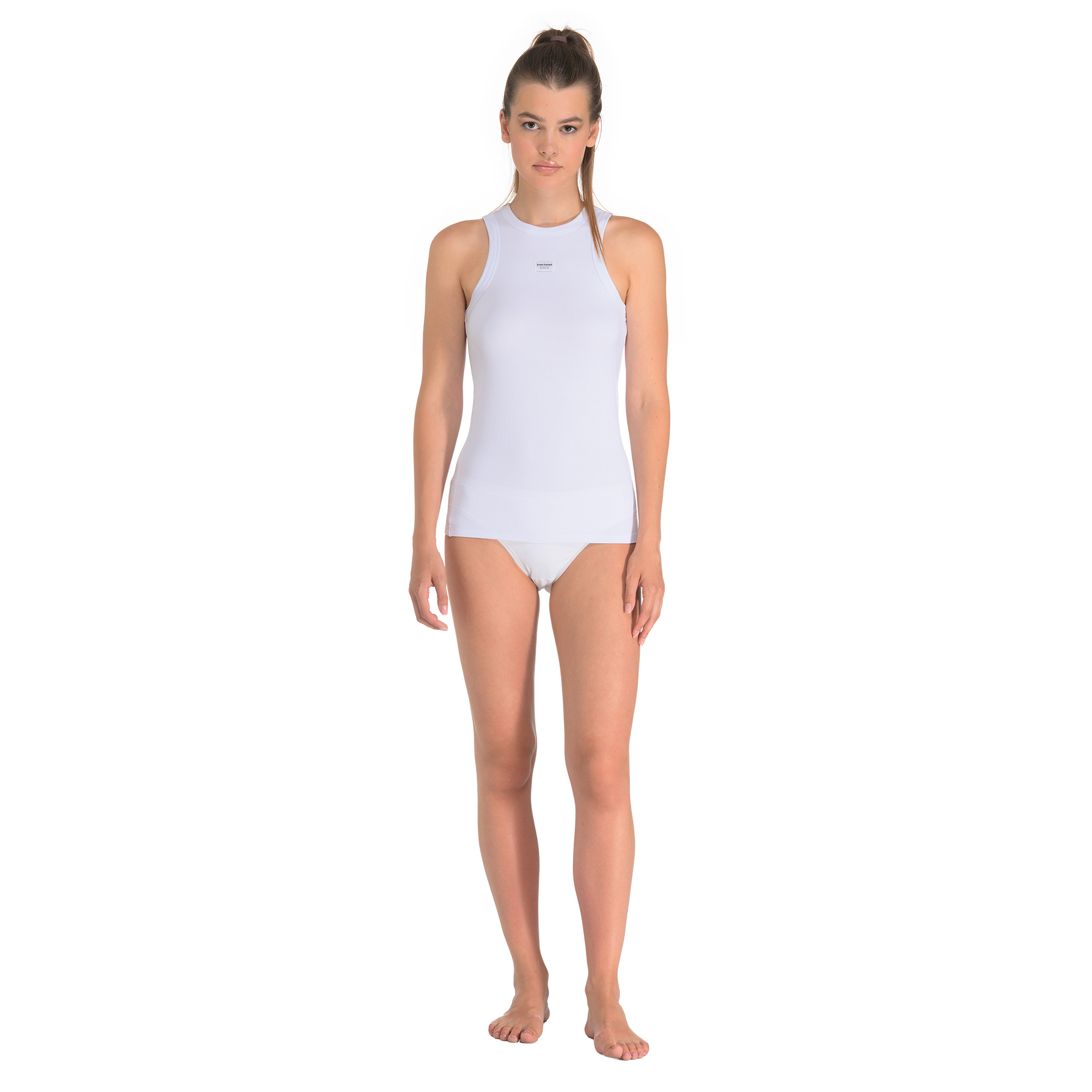 Trägershirt Young Rib – Weiß