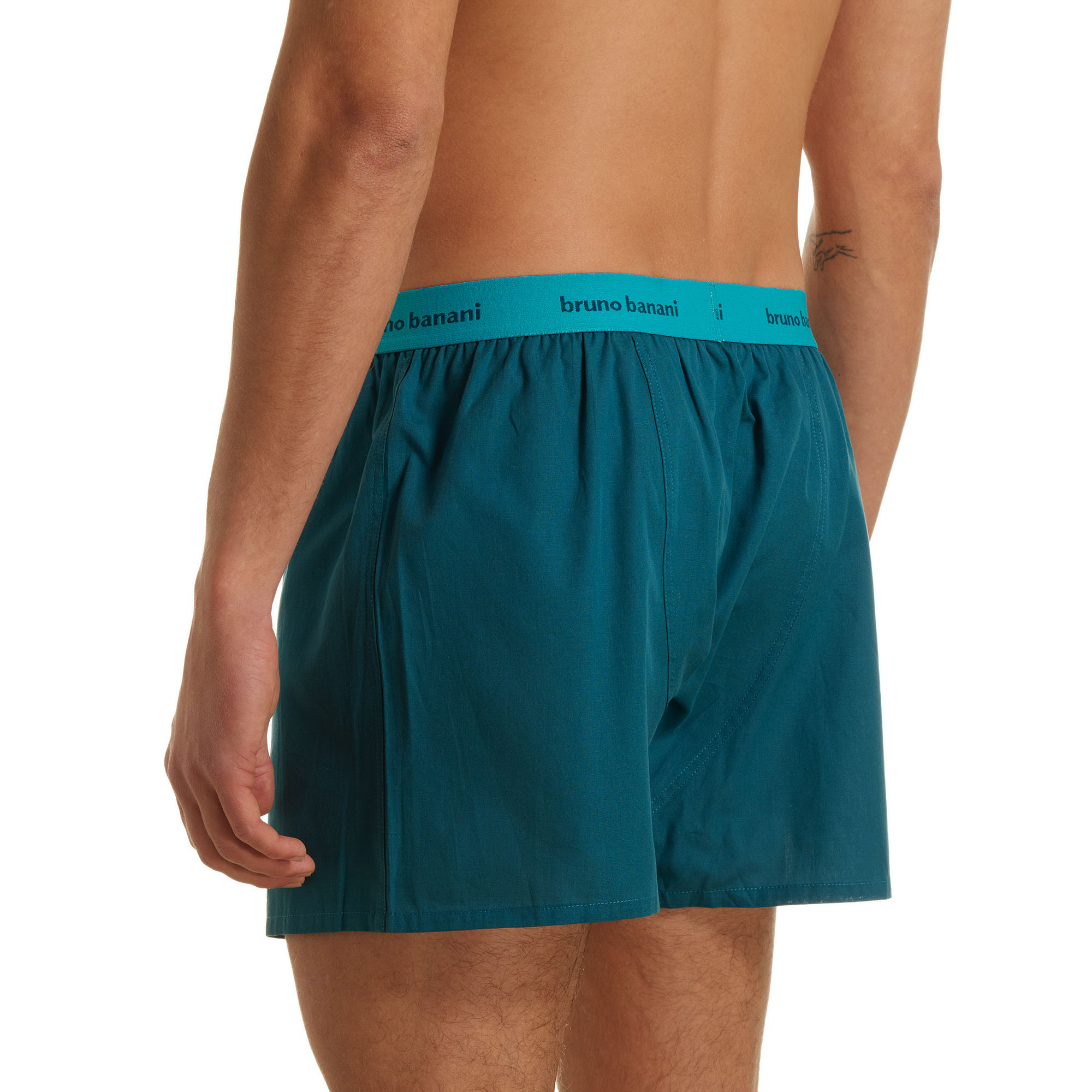 Unterwäsche, Boxershorts, Enganliegend, Teal, Elastischer Bund