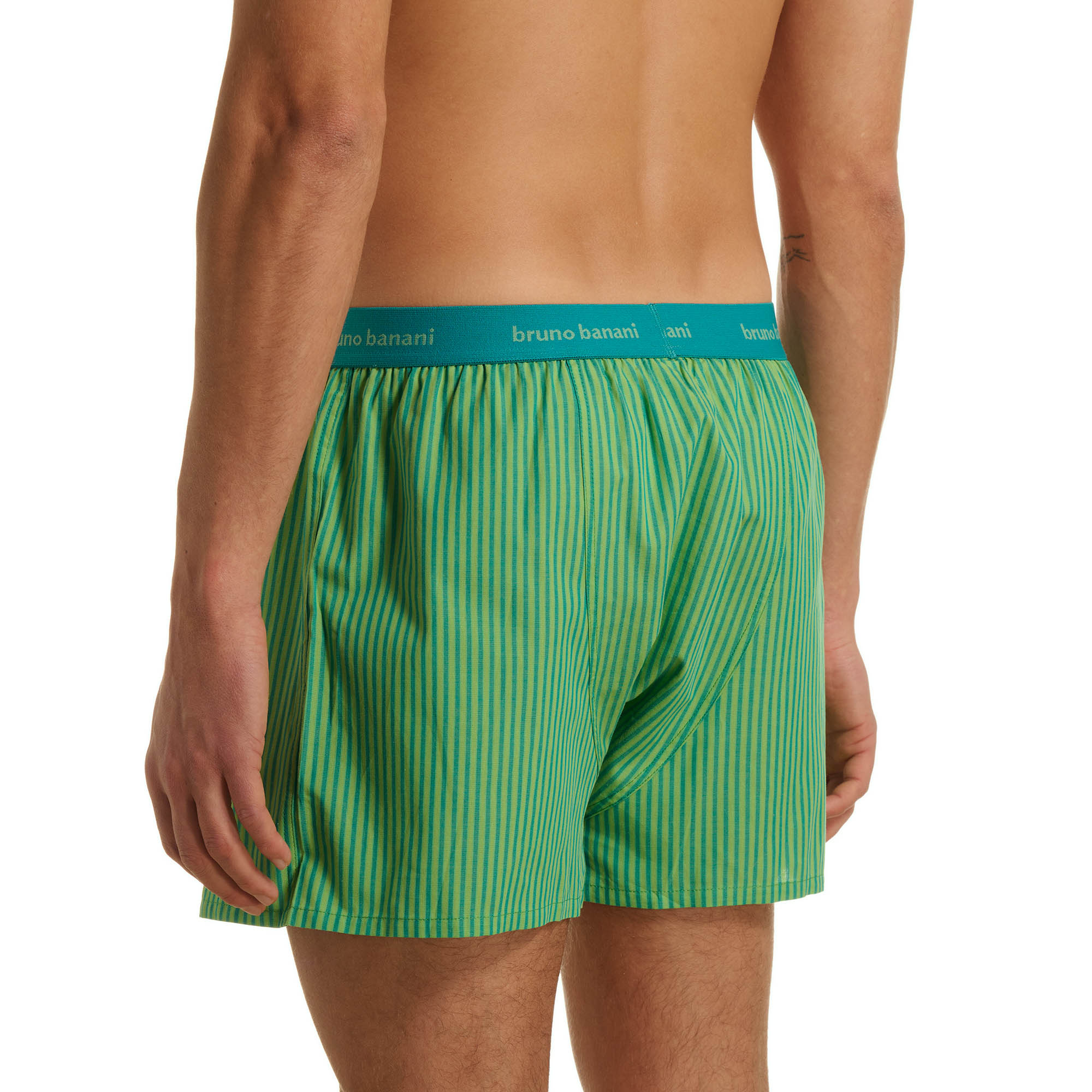 Boxer, Grüne Streifen, elastischer Bund, Shorts, Herrenunterwäsche