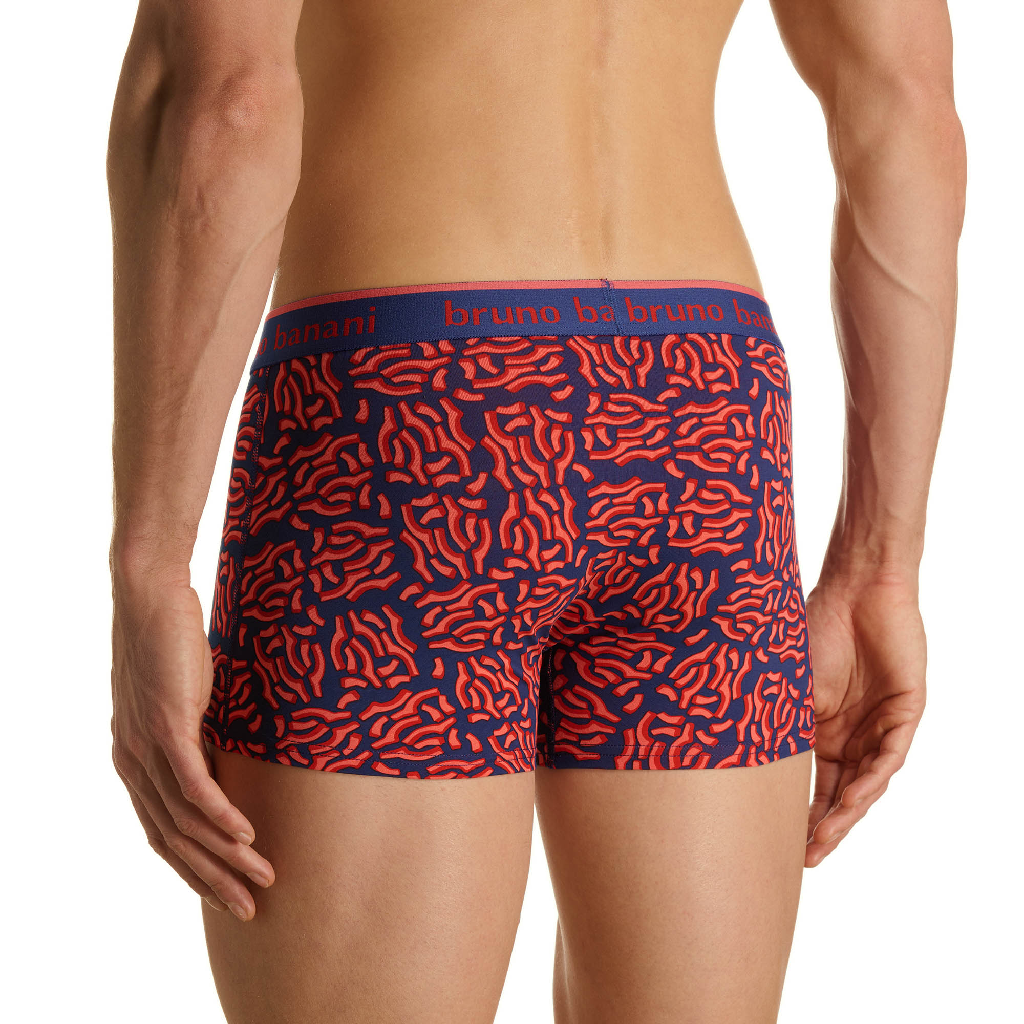 Herrenunterwäsche, Boxer, Unterwäsche, Navy, Roter Muster
