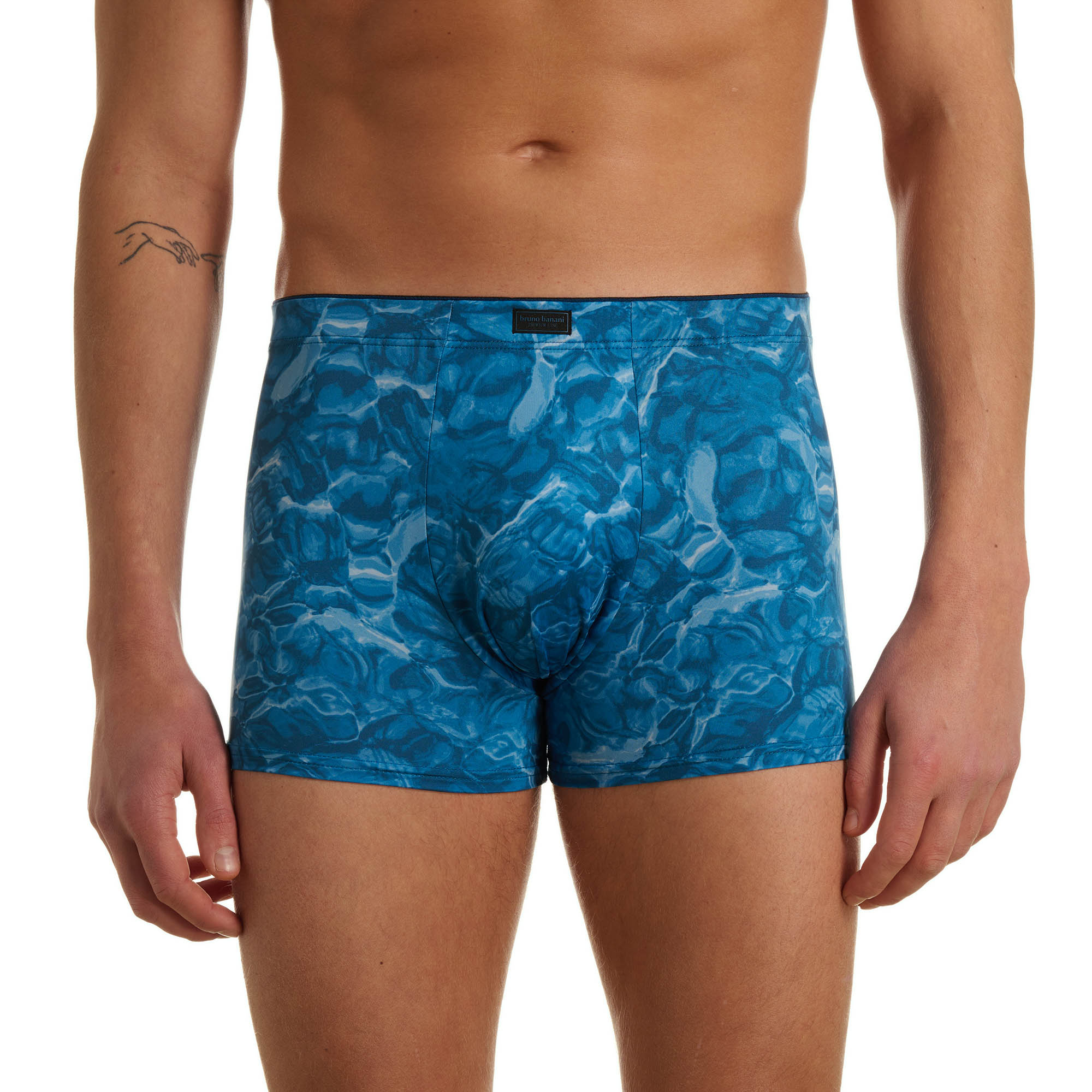 Badeshorts, Muster, Blau, Wasserprint, Hose