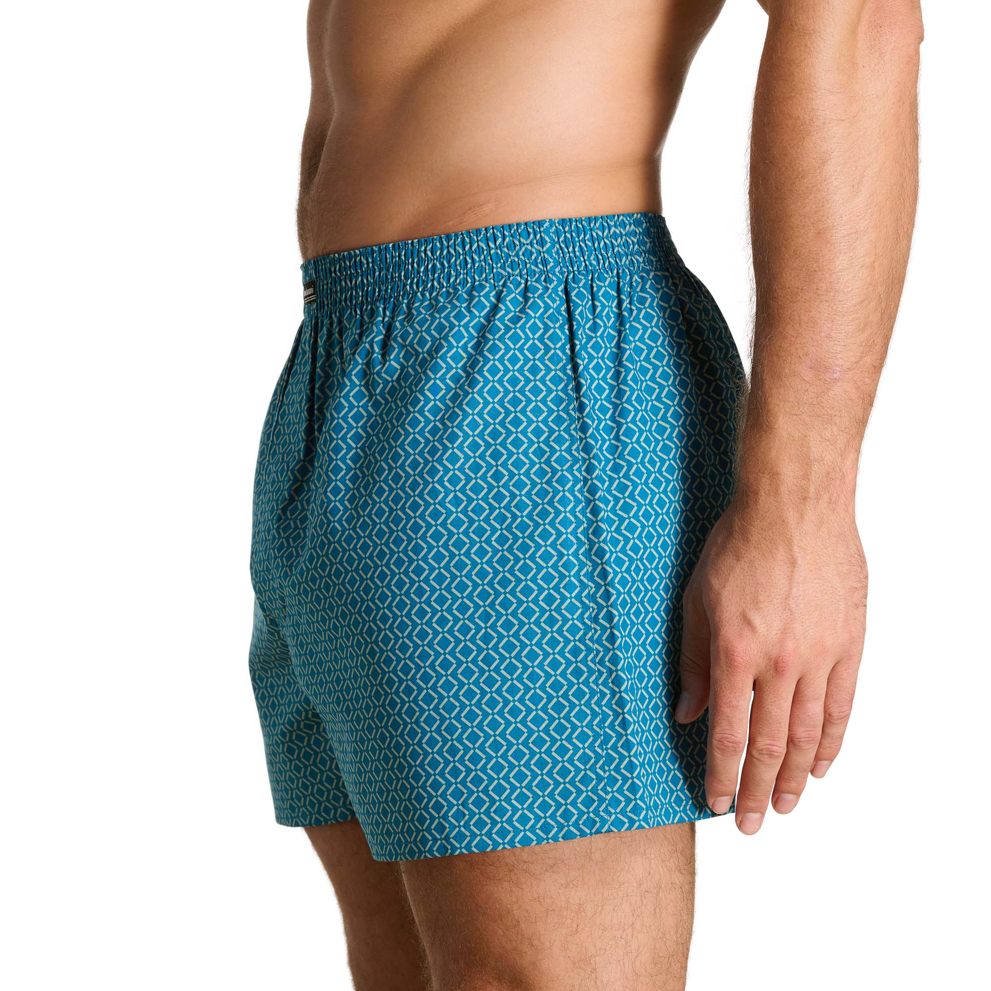Hose, Zwischenhose, Badeshorts, Muster, Blau