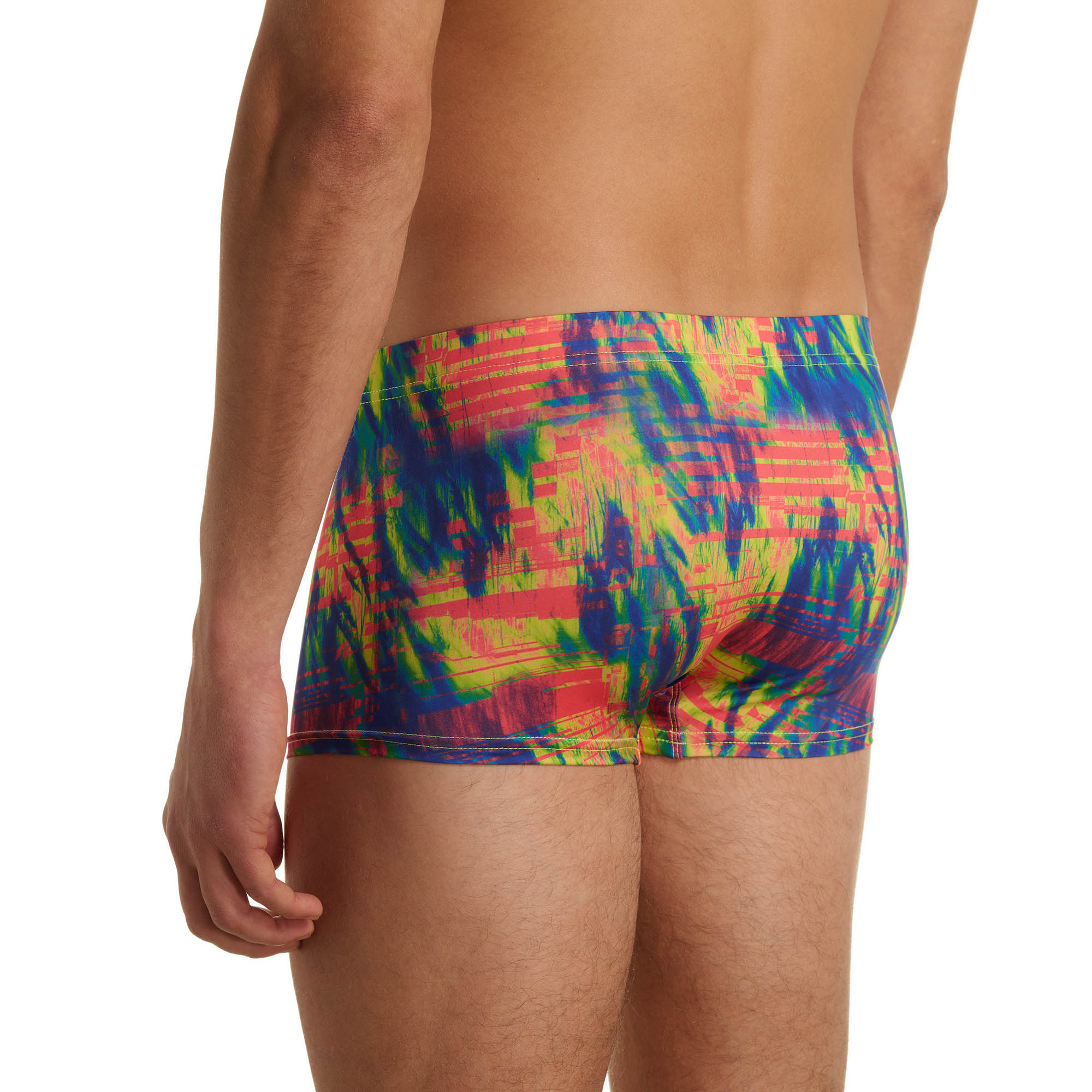 Badeshorts, Boxer-Shorts, Kunststoff, Farbenmix, Graphic Print