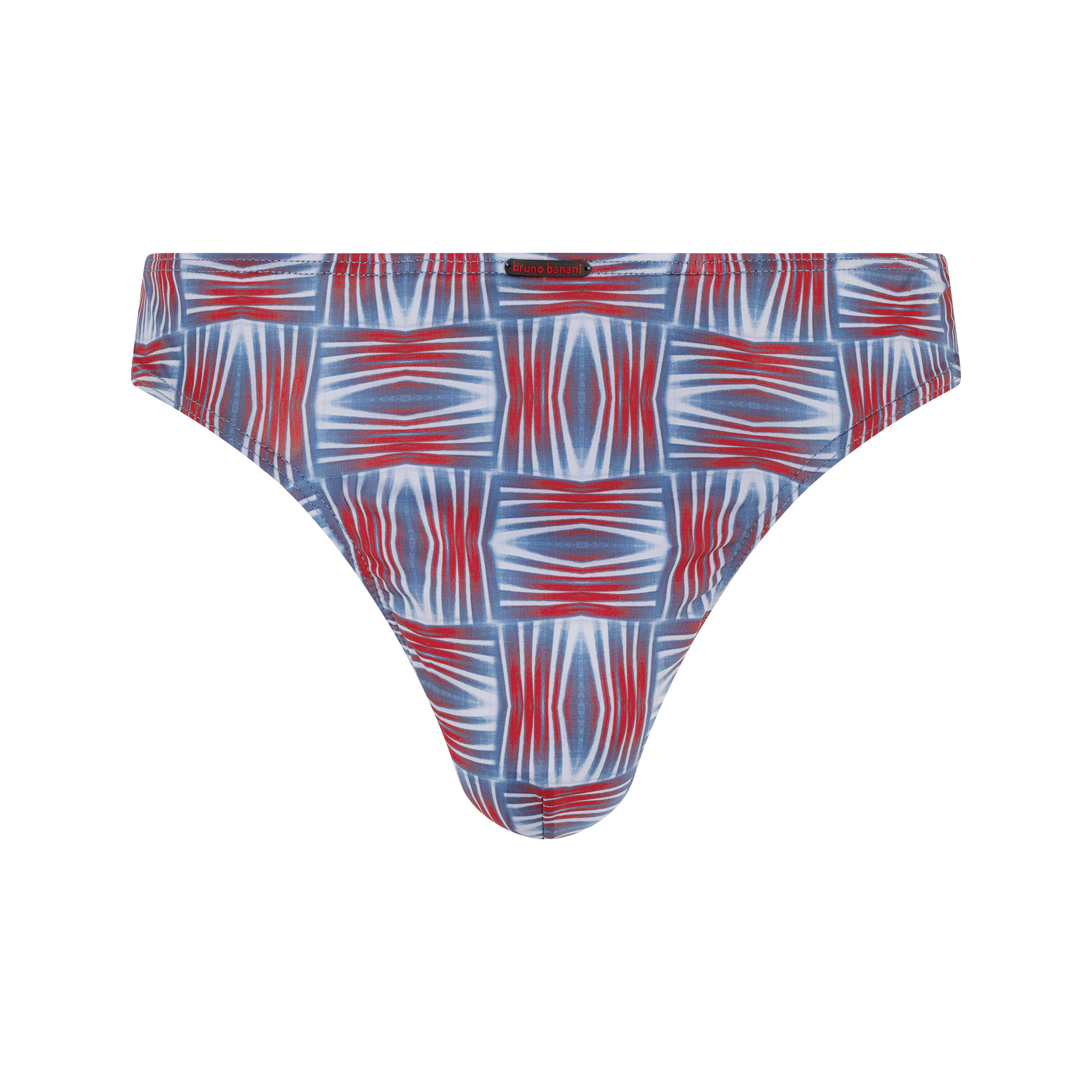 bikini bottom, badebekleidung, mustern, blaurot, elastischer bund