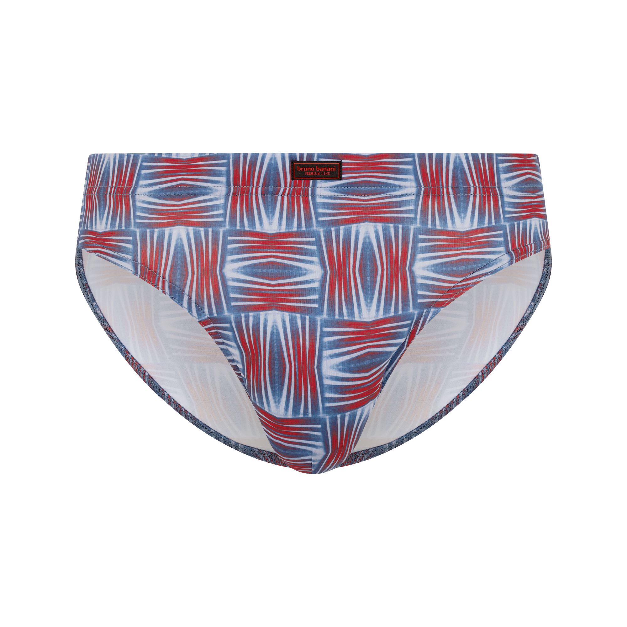 Schlaghose, Gemustert, Rot Blau, Geometrisch, Tief sitzend