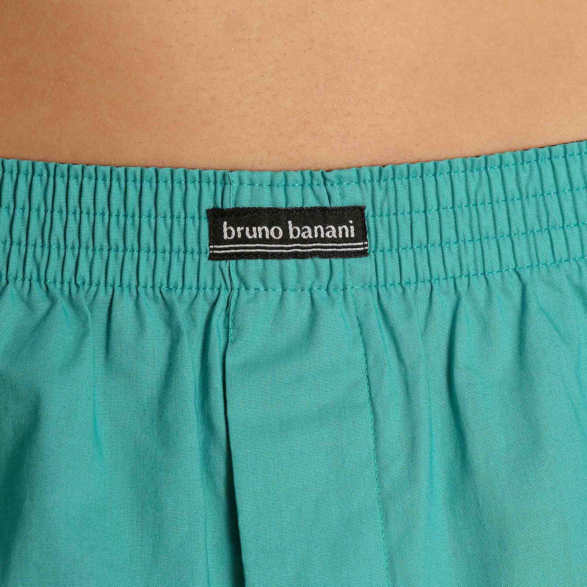 Boxershorts, Türkis, Gewebter Stoff, Elastischer Bund