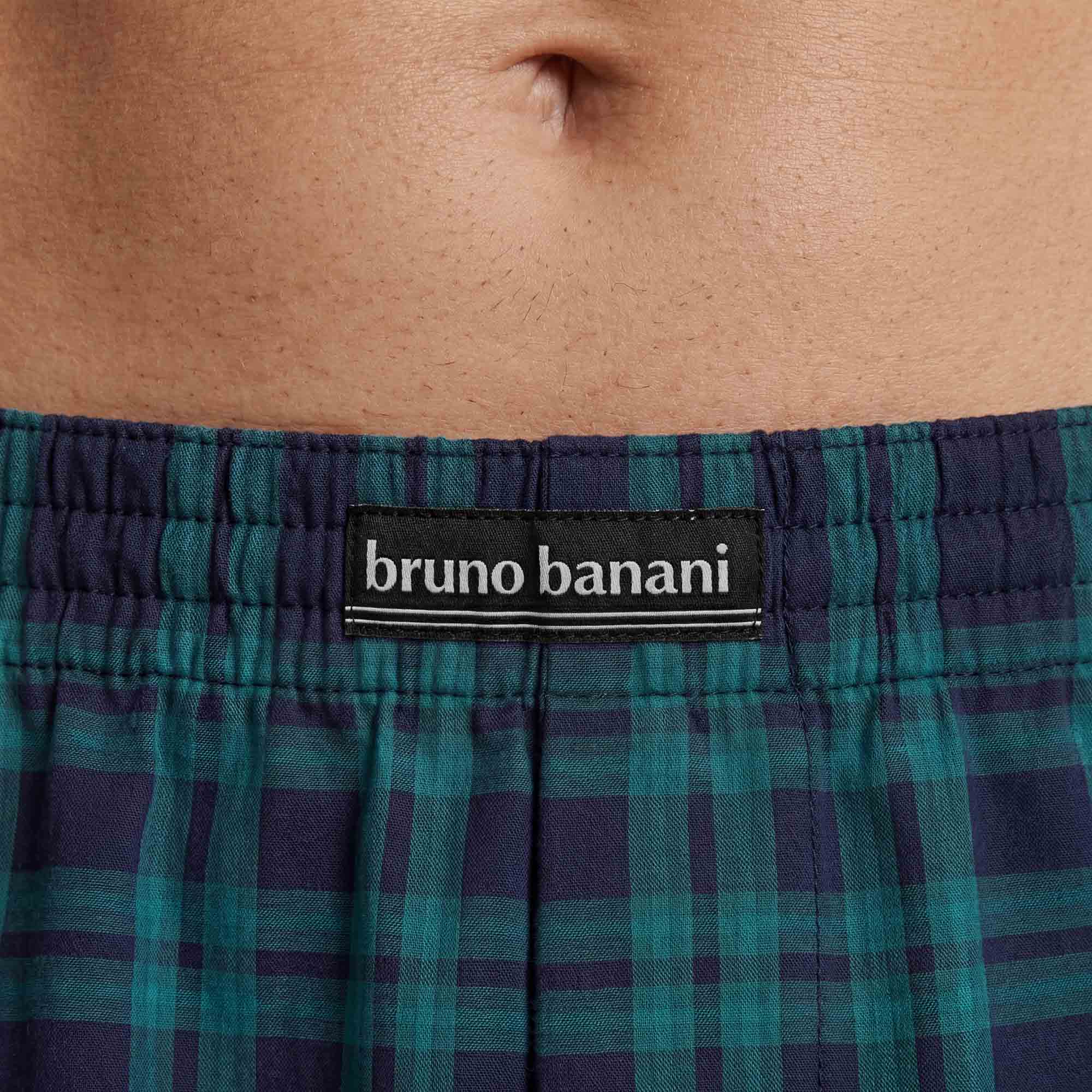 Boxershorts, Herrenunterwäsche, Karomuster, Türkis, Elastischer Bund