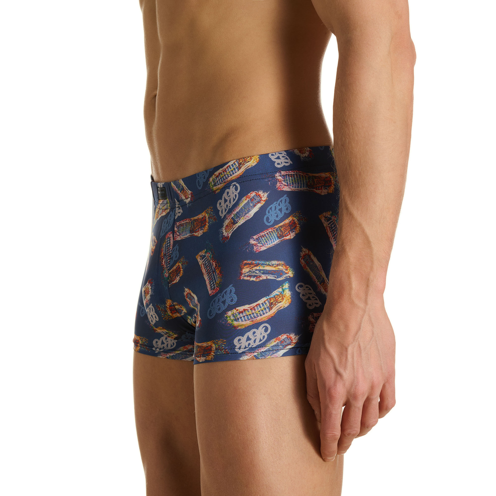 Boxershorts, Muster, Nachtblau, Kurzunterwäsche, Unterwäsche