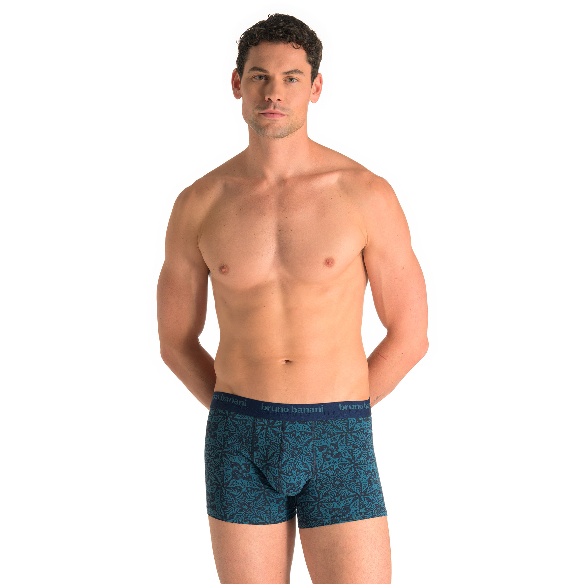 boxer, Boxershorts, gemustert, mitternachtblau, elastischer Bund