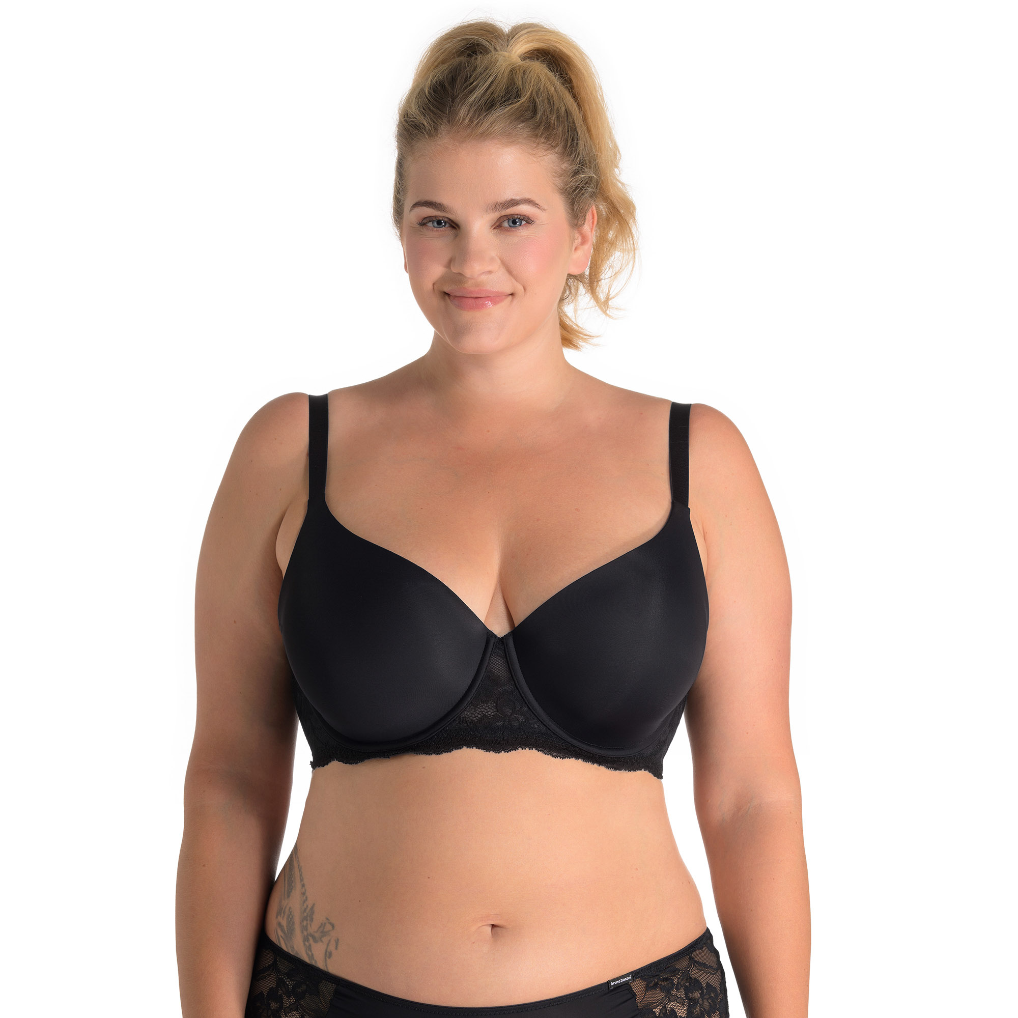 BH, Schale, Damen, Schwarz, Lace