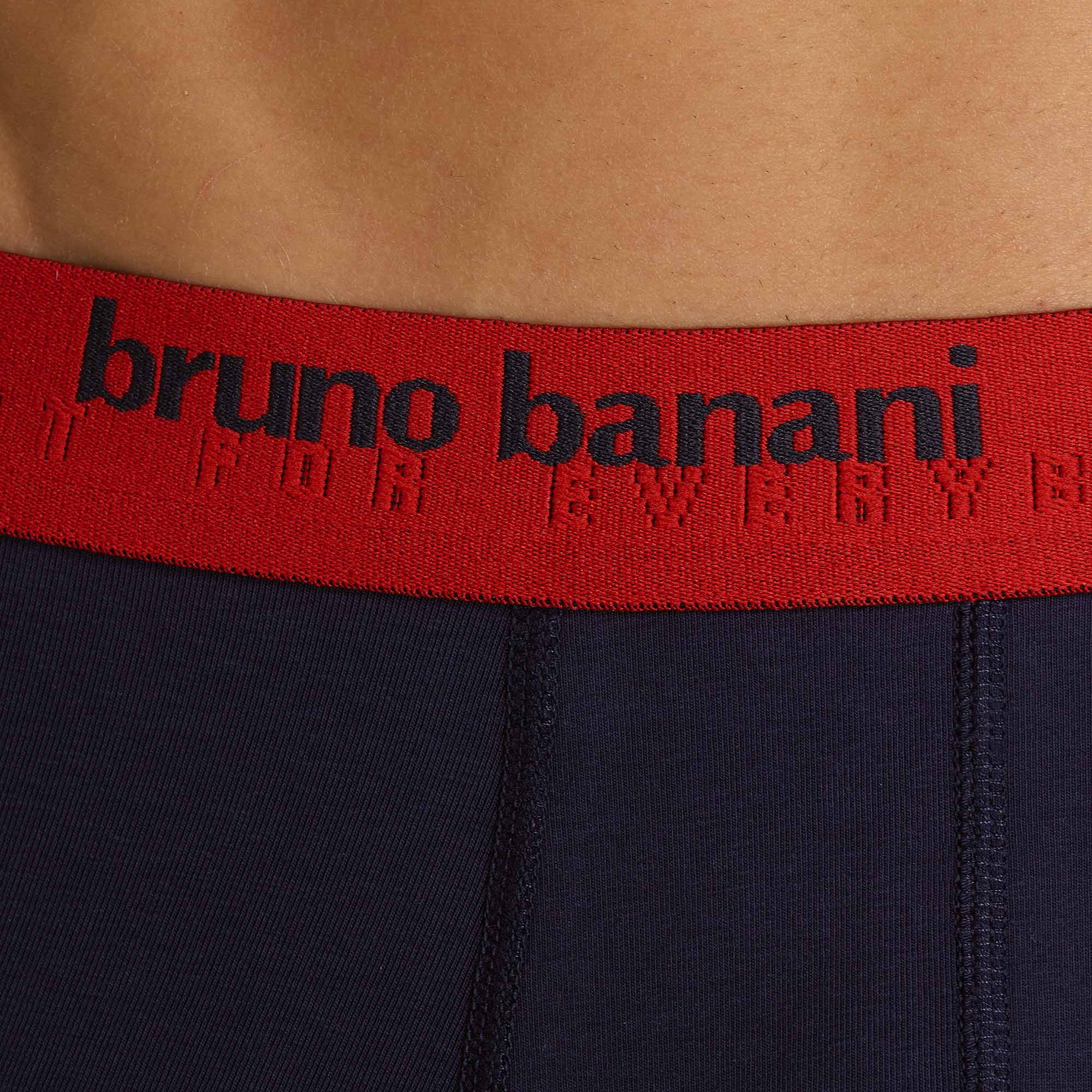Herren-Boxershorts, dunkelblau, roter Bund, elastischer Bund, Baumwolljersey