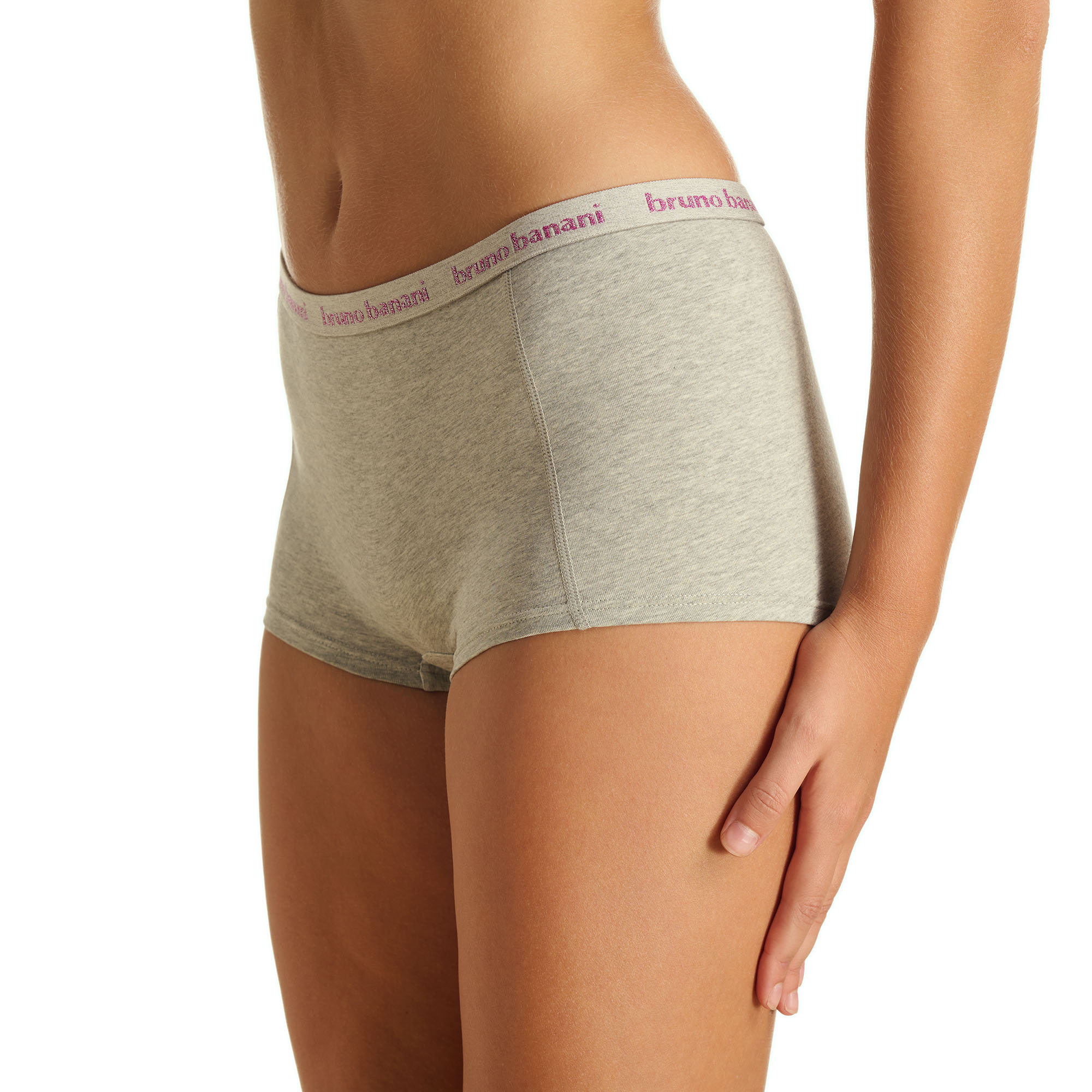 Unterwäsche, Boxer-Shorts, Mikrofaser/Stretch, Grau, Elastischer Bund
