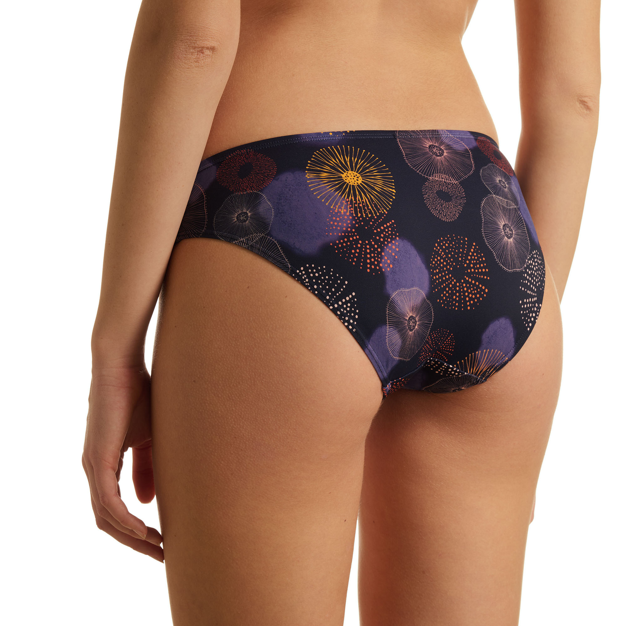 Bikini-Unterteil, Wasserfeste, Druck/ Muster, Navyblau, Hoher Bund?