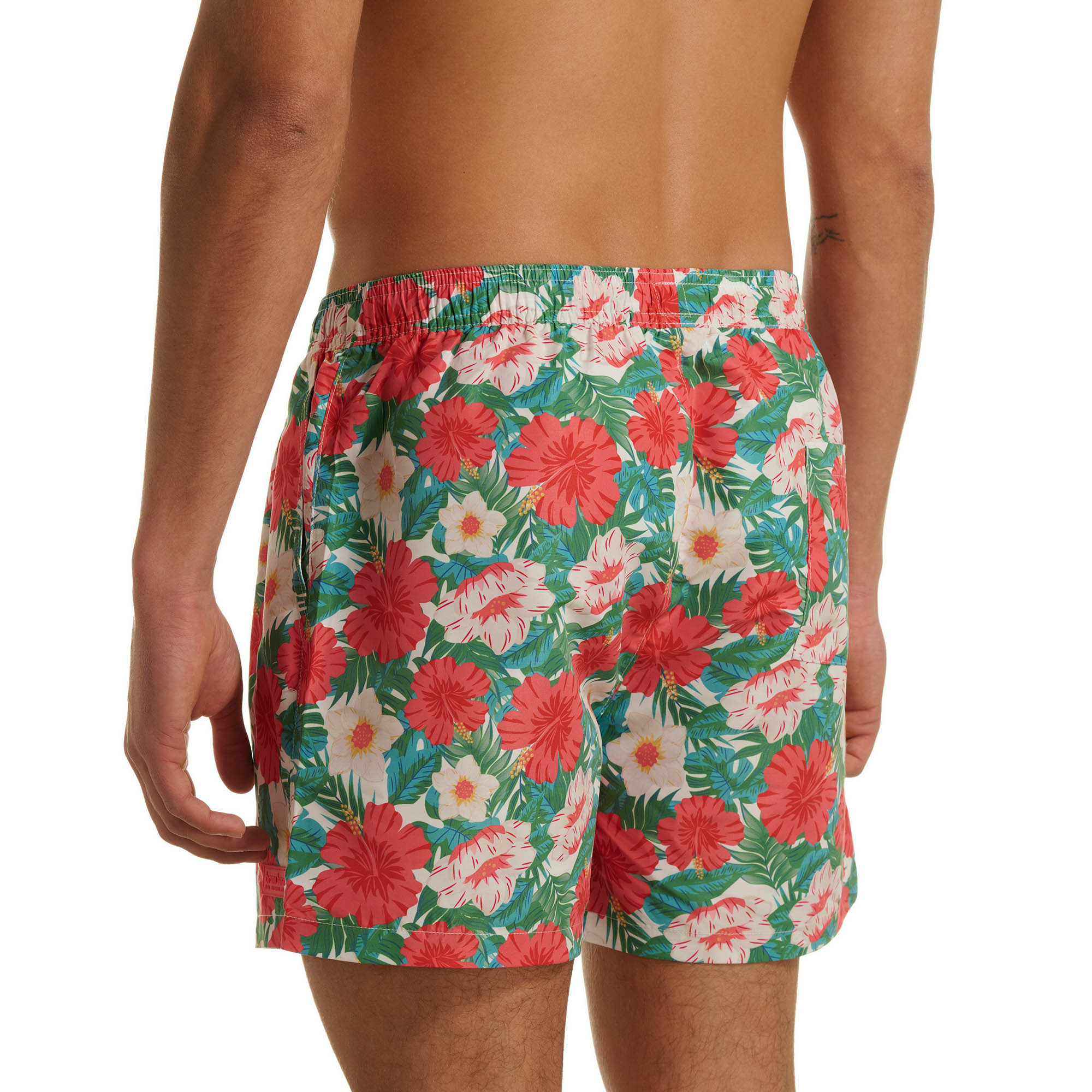 Herren-Shorts, Badeshorts, Hawaiian-Print, Blumenmuster, Sommermode