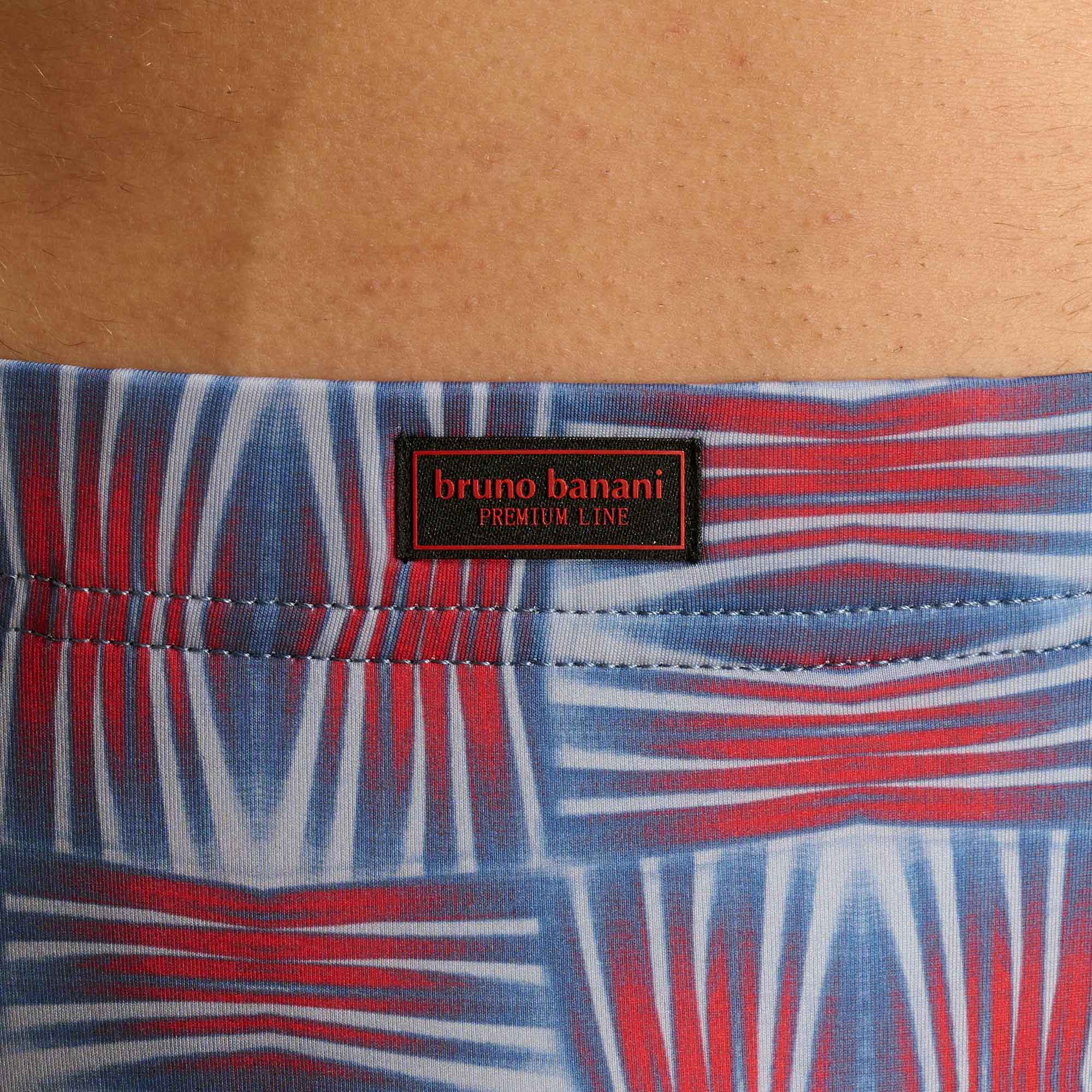 kurzeHose, Muster, blau, rot, bruno banani Etikett