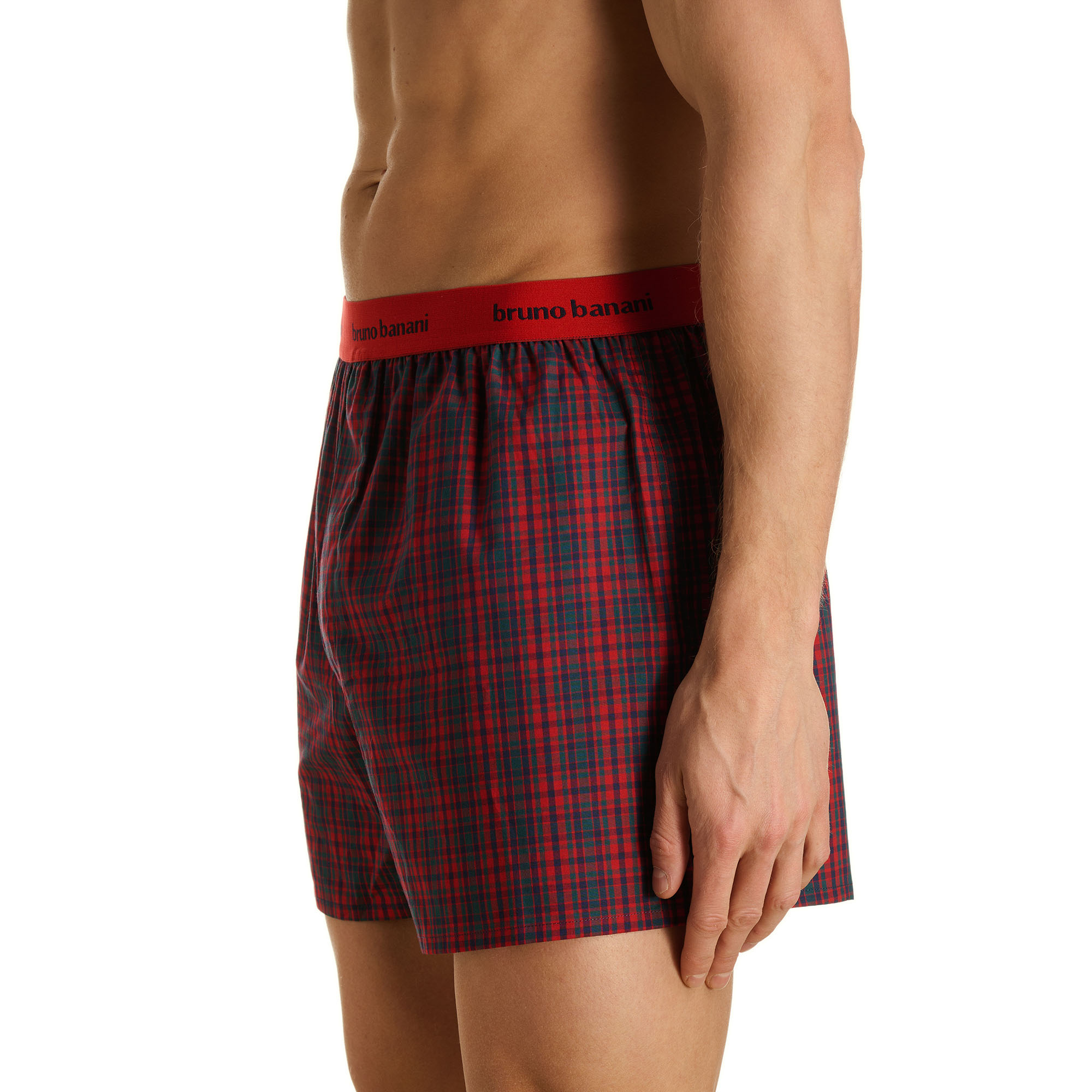 unterwäsche, Boxer, Karomuster, Rot, elastischer Bund