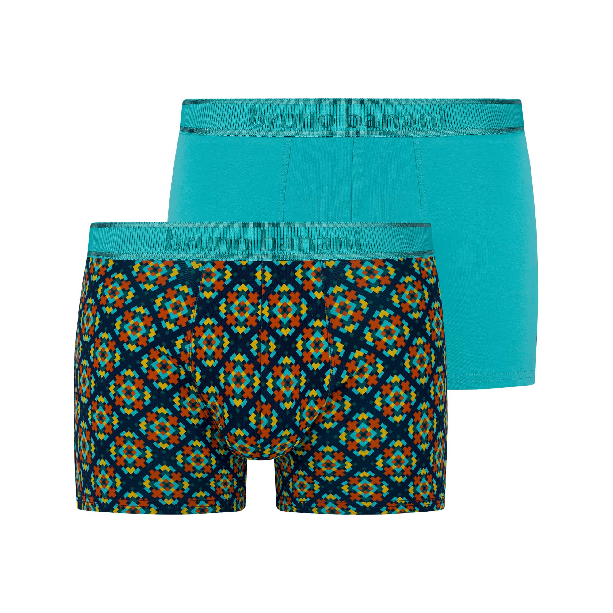 Boxer, Männer, Gemustert, Türkis, Atmungsaktiv