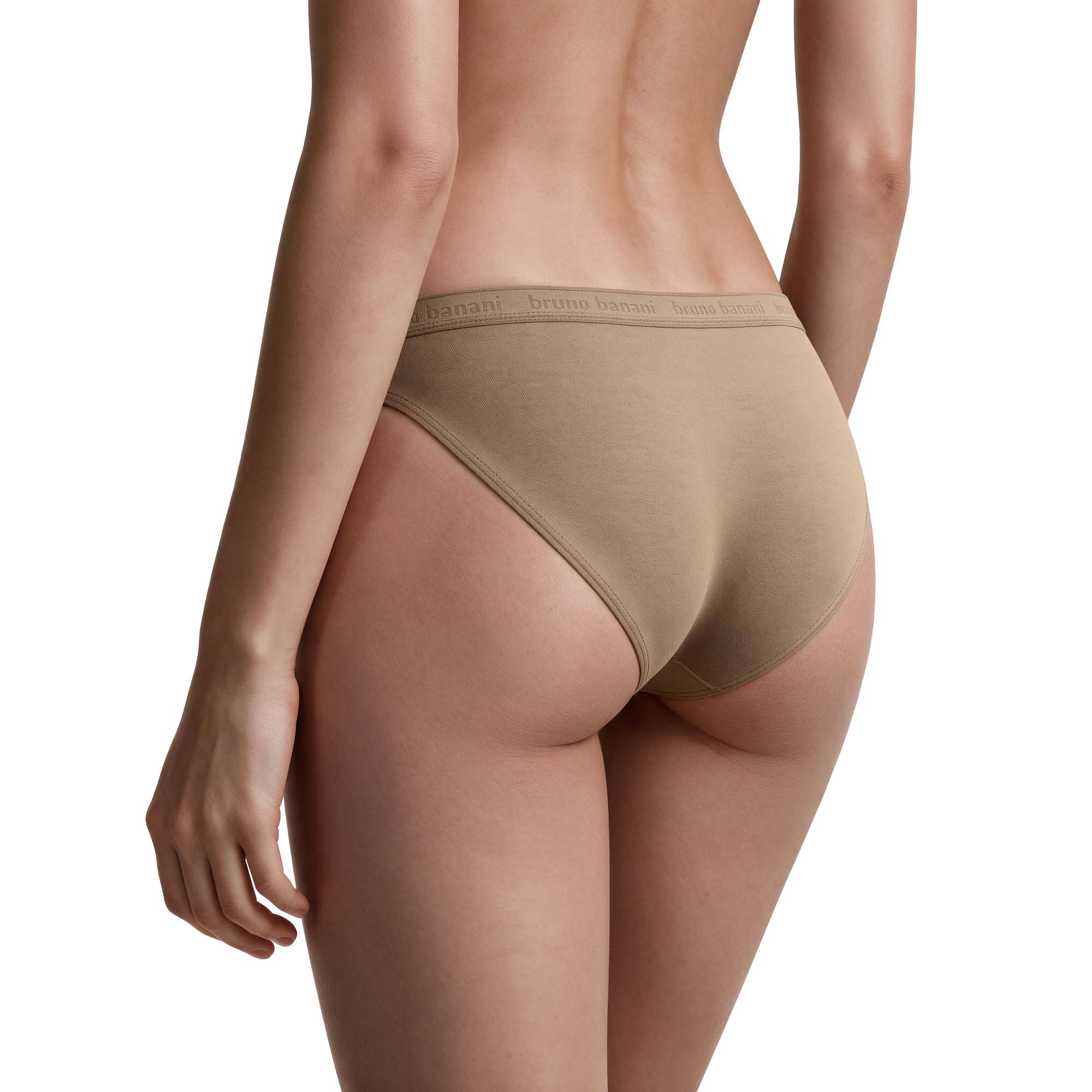 Damen-Slip, Beige, Hüftslip, Elastischer Bund, Einfarbig