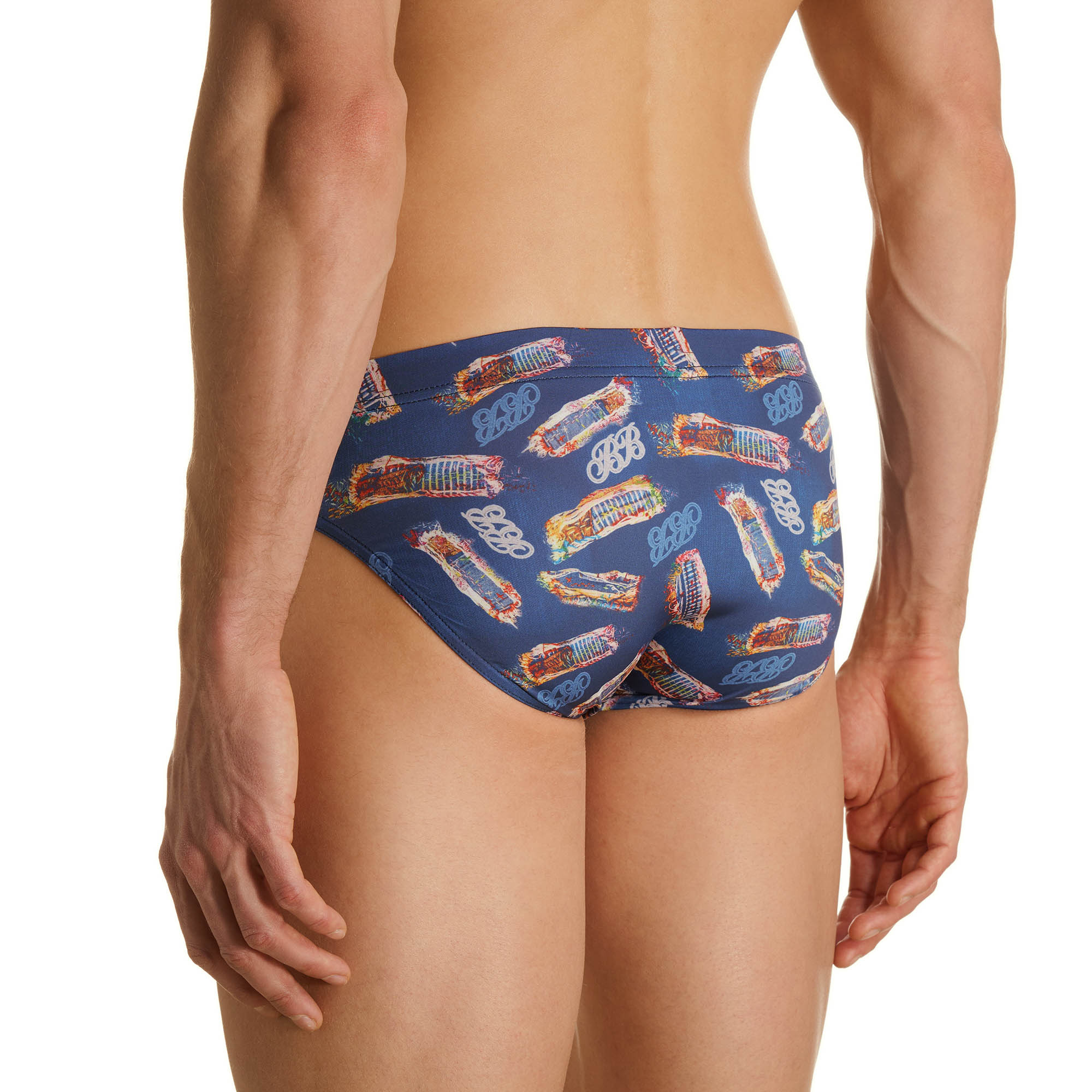 Slip, Schlüpfer, Badehose, Muster, Blau